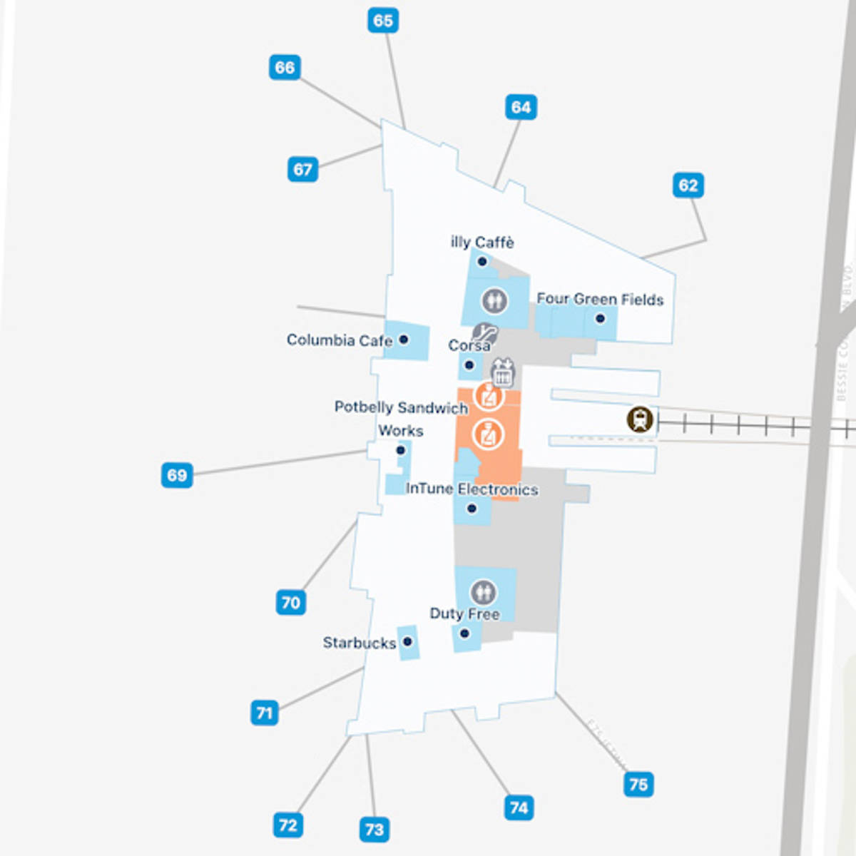 Tampa Airport Airside E Map Guide