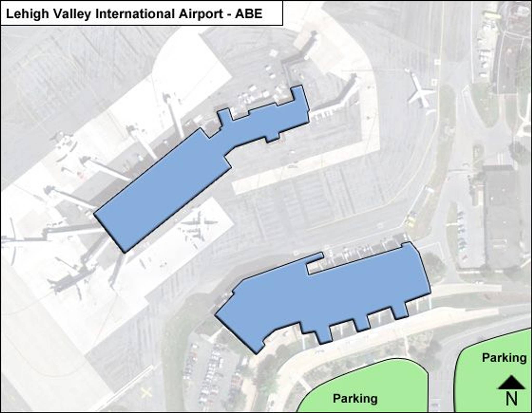 Lehigh Valley Airport Map ABE Terminal Guide
