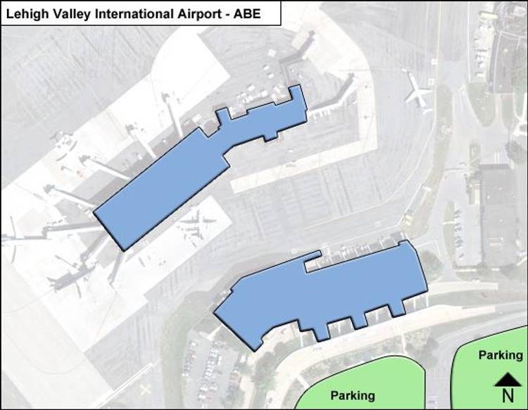 Lehigh Valley Airport Map | ABE Terminal Guide