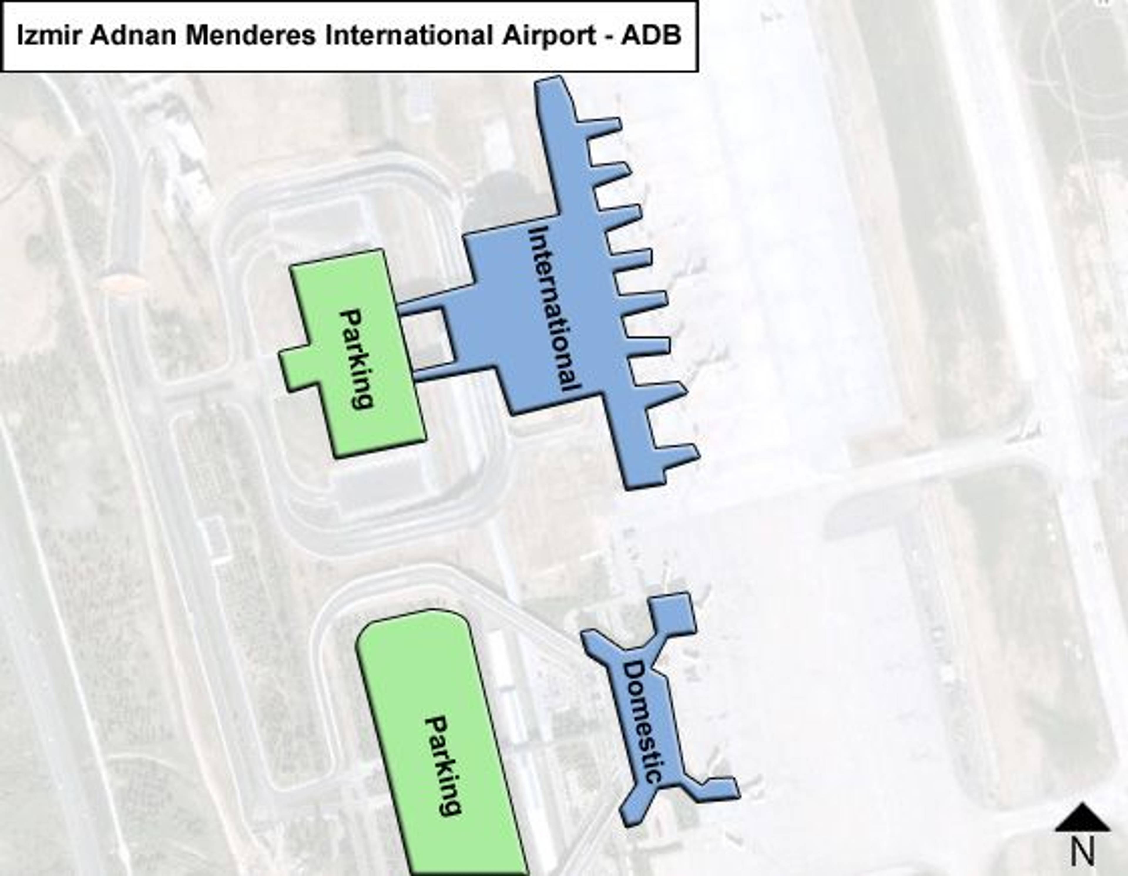 Gaziemir, Izmir Airport Overview Map