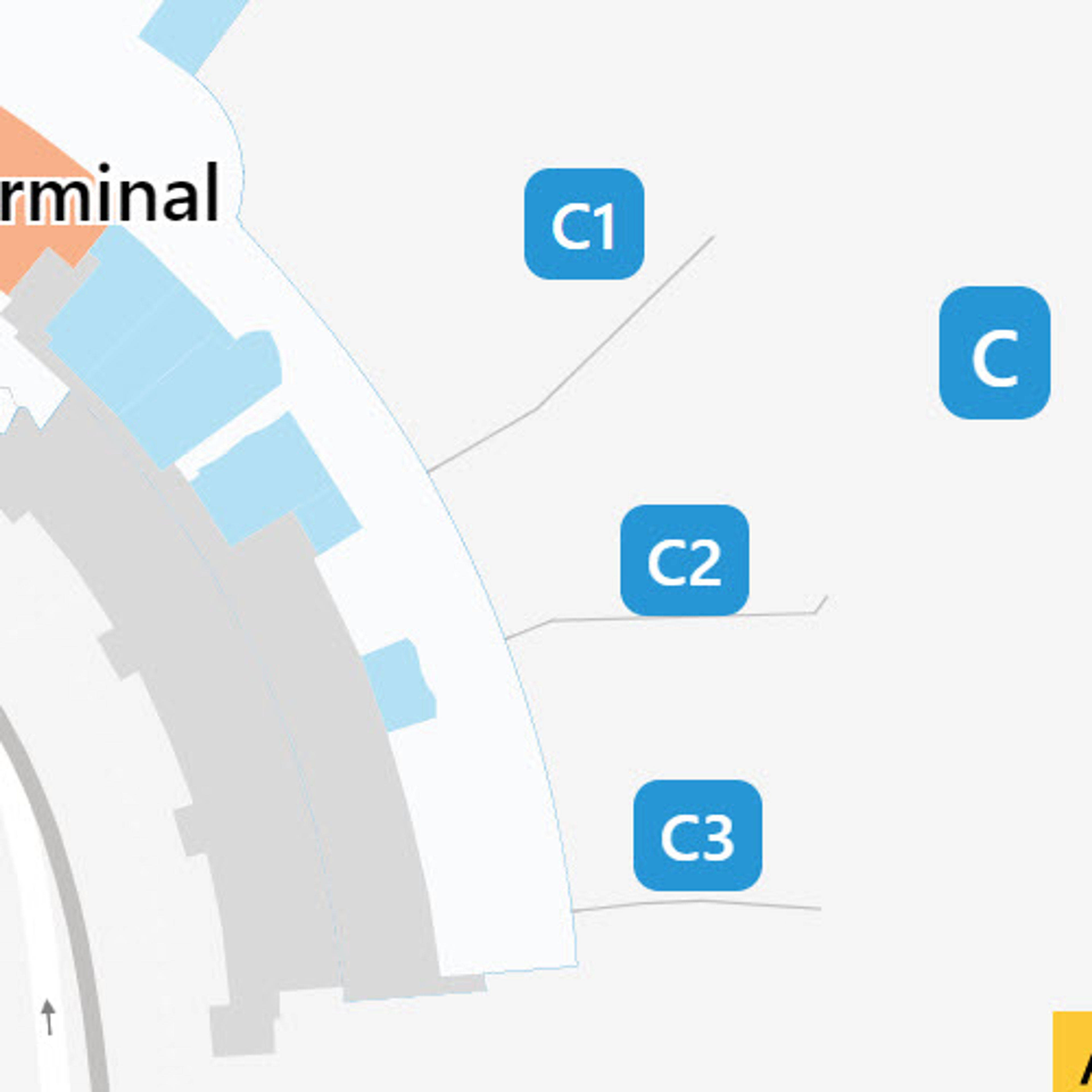Albany Airport Concourse C Map