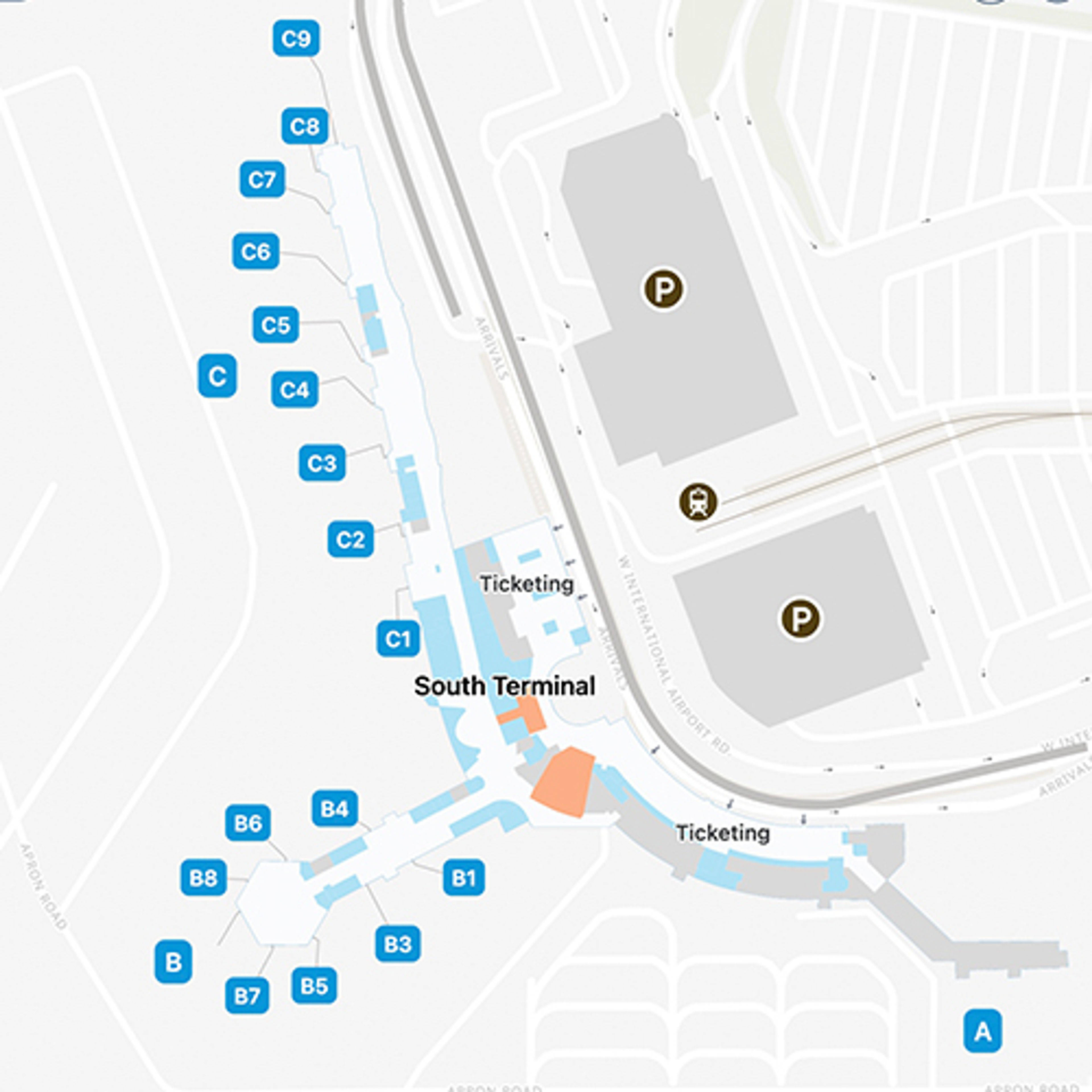 Anchorage Airport South Terminal Map