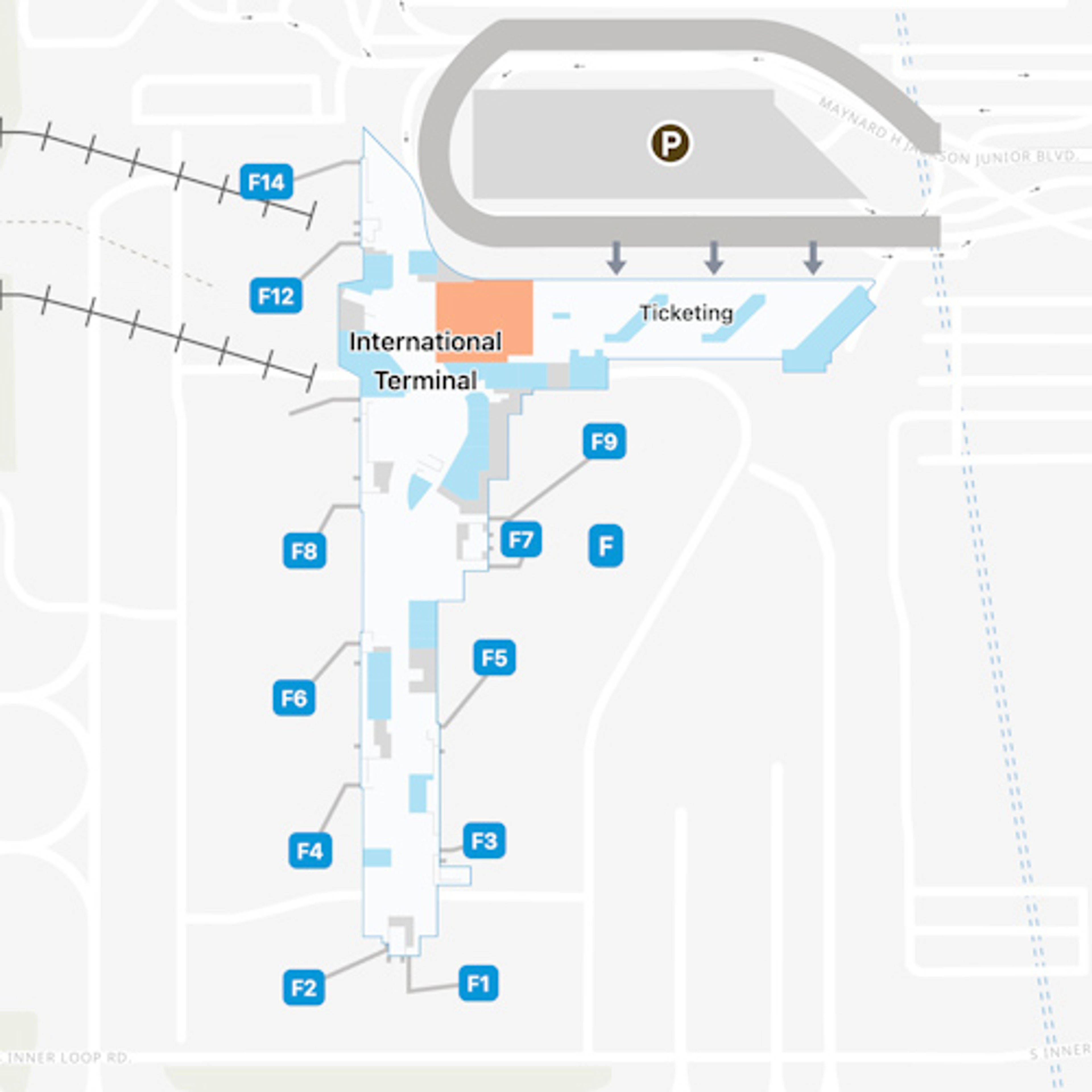 Atlanta International Airport Concourse F Map 