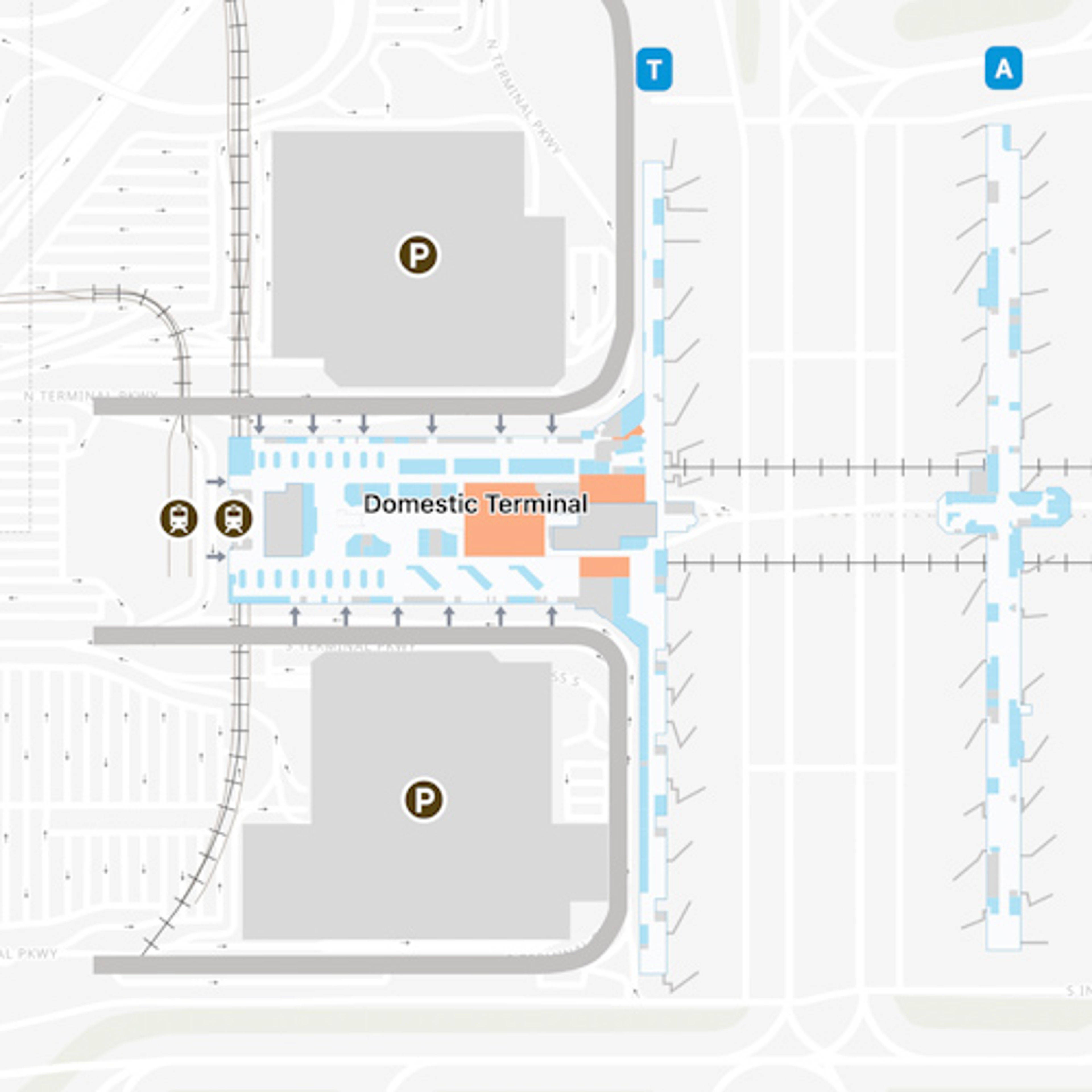 Atlanta Airport Concourse T Map