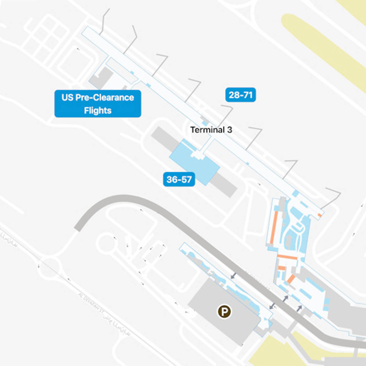 Abu Dhabi International Airport Map | AUH Terminal Guide