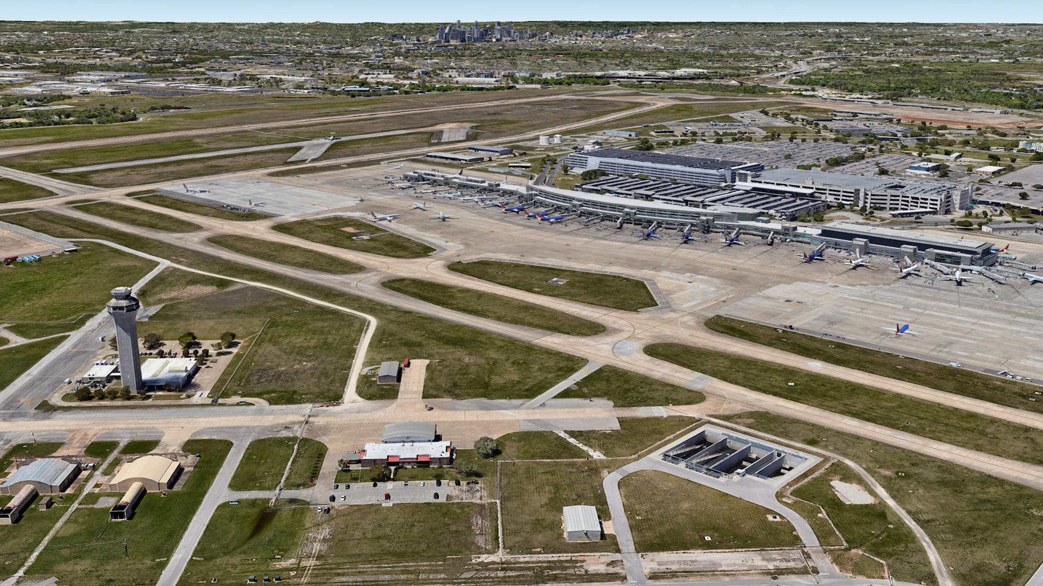 Aerial View of Austin Bergstrom Airport
