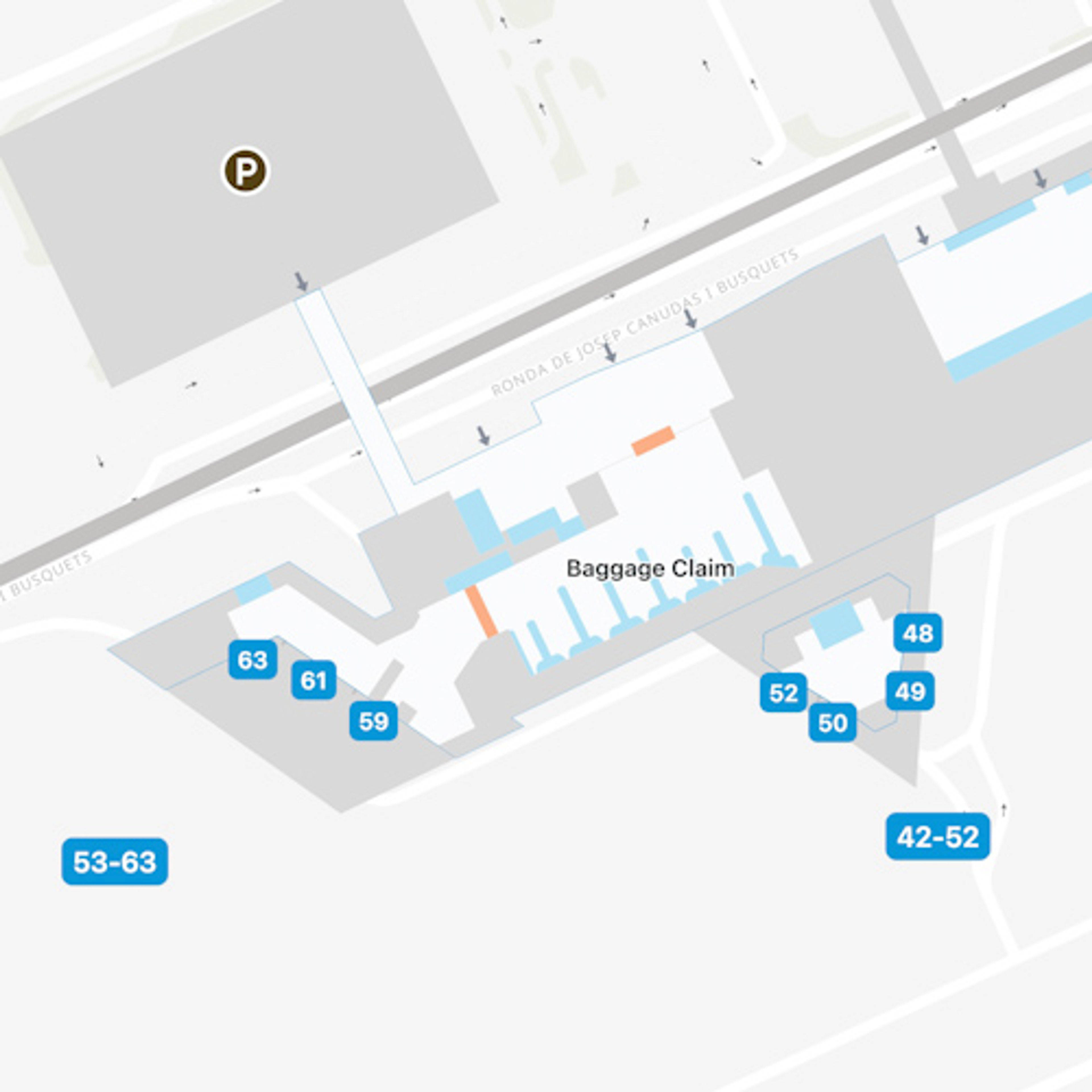 Viladecans, Catalonia Airport Terminal 2A Map