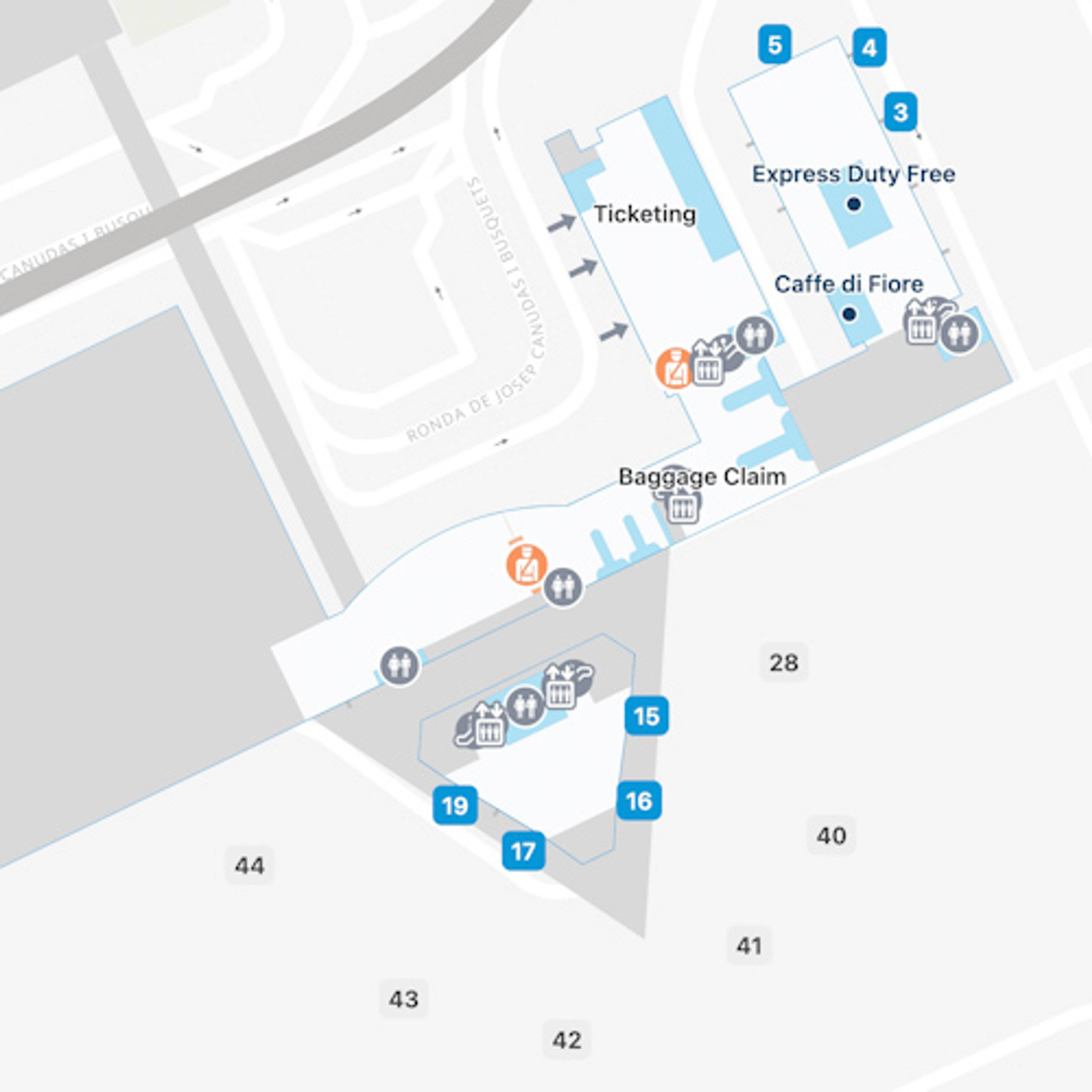 Viladecans, Catalonia Airport Terminal 2C Map
