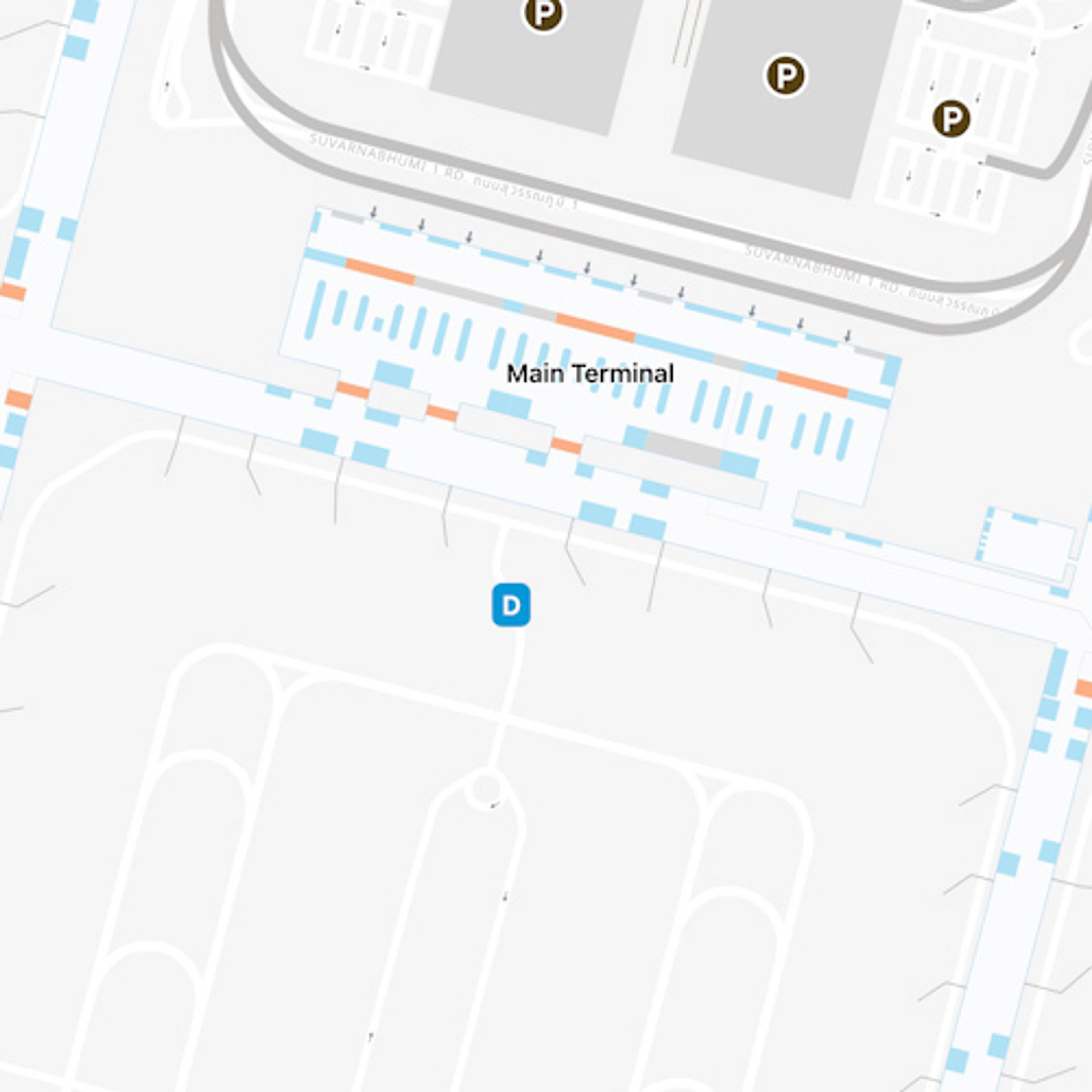 Baan Phli / Samut Prakan Airport Concourse D Map