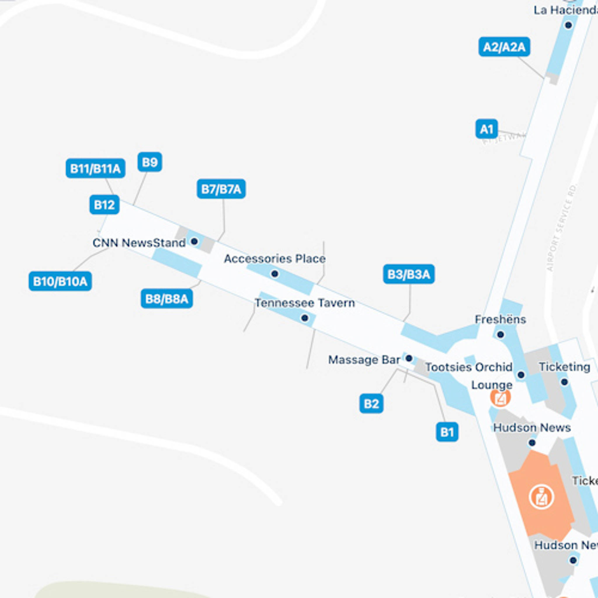 Nashville Airport BNA Concourse C Map