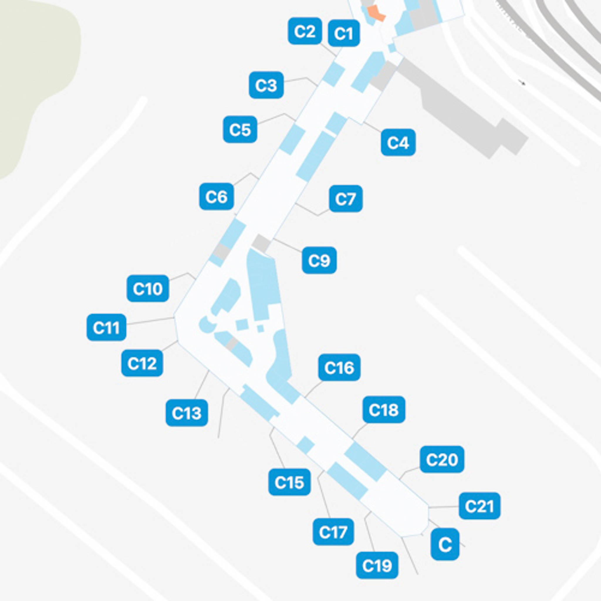 Nashville Airport BNA Concourse C Map