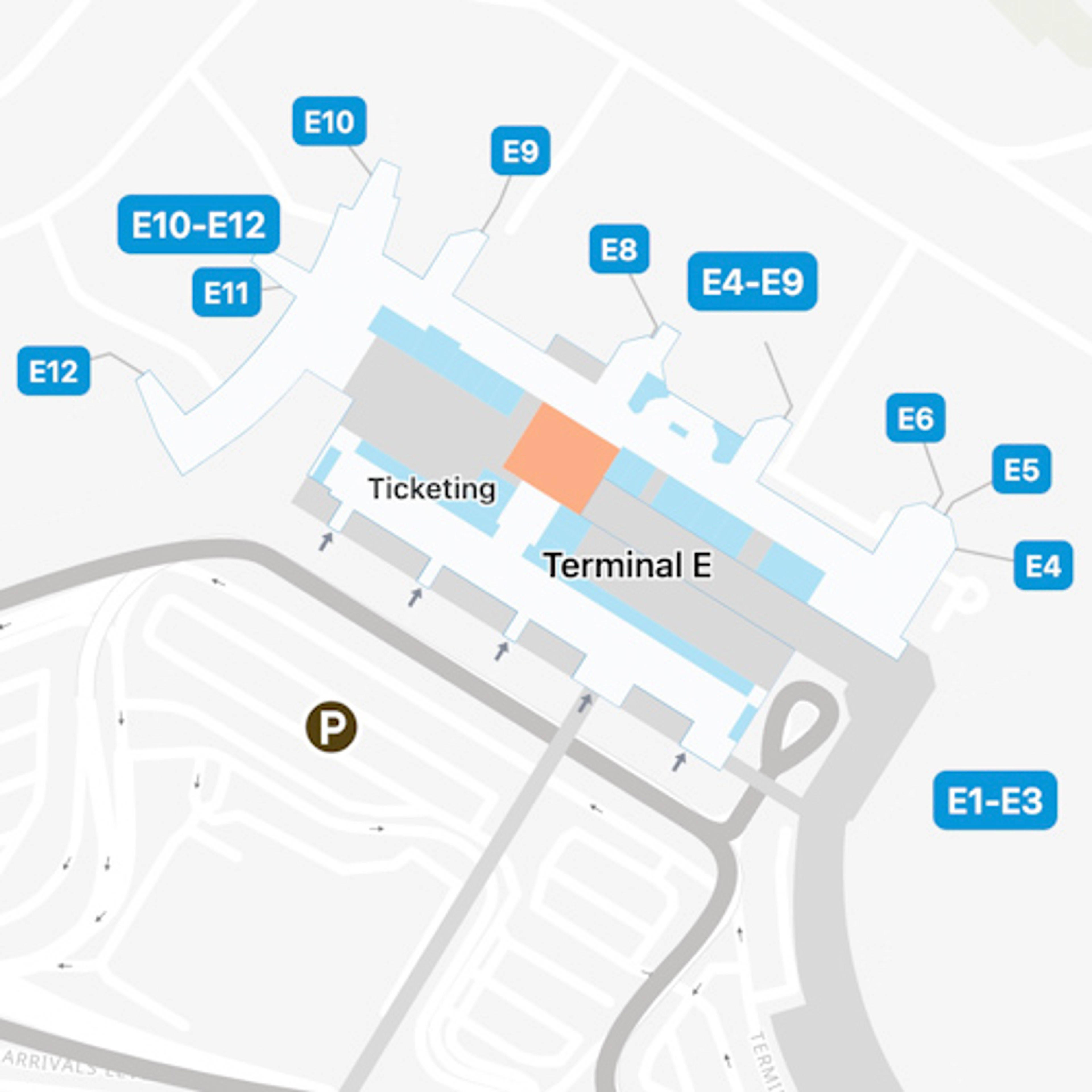 Boston Airport Terminal E Map