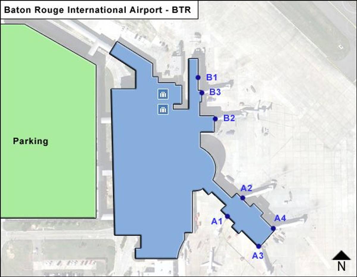 Btr Layout Baton Rouge Airport Map | BTR Terminal Guide