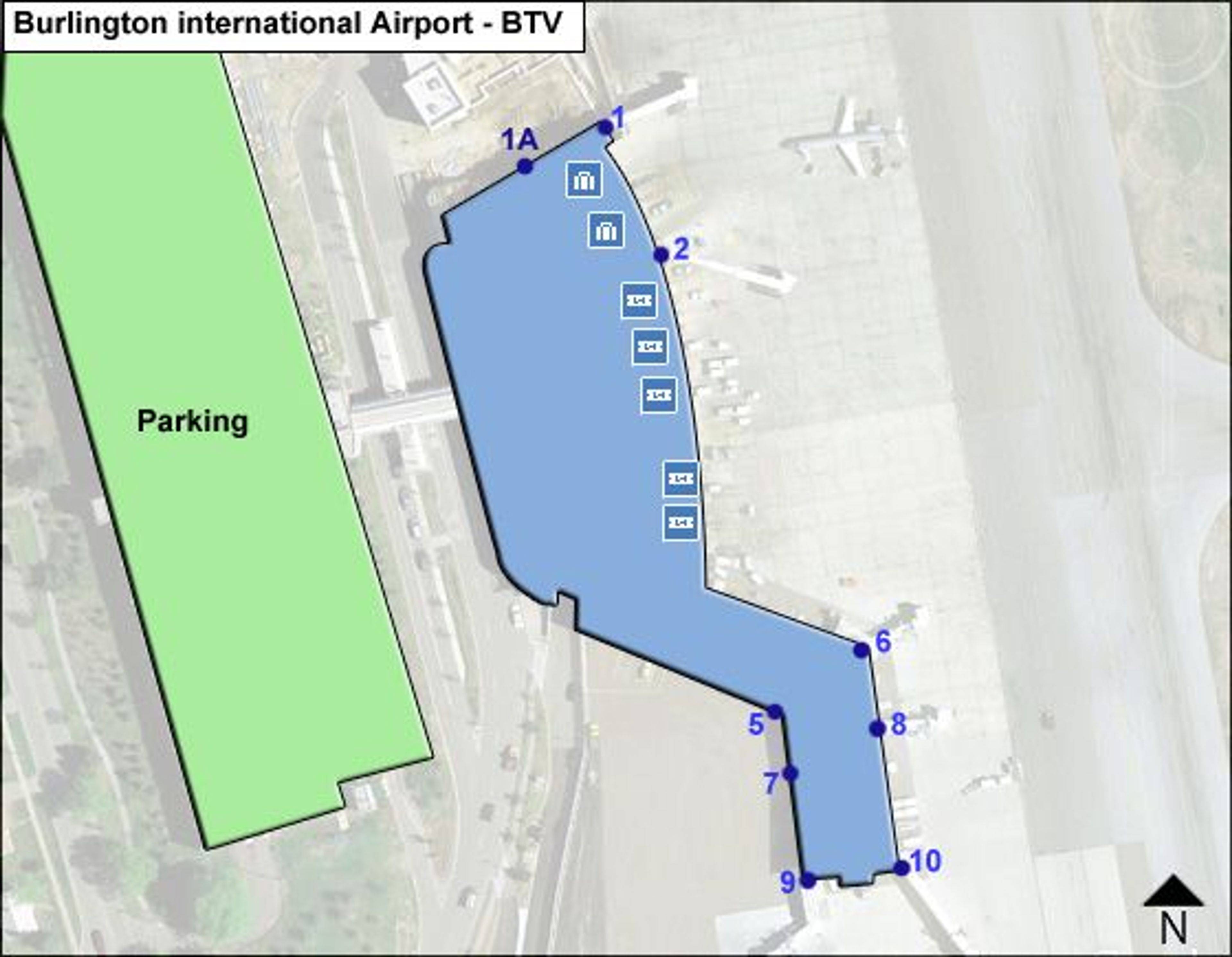 Burlington Airport Map BTV Terminal Guide   Burlington BTV Terminal Map 