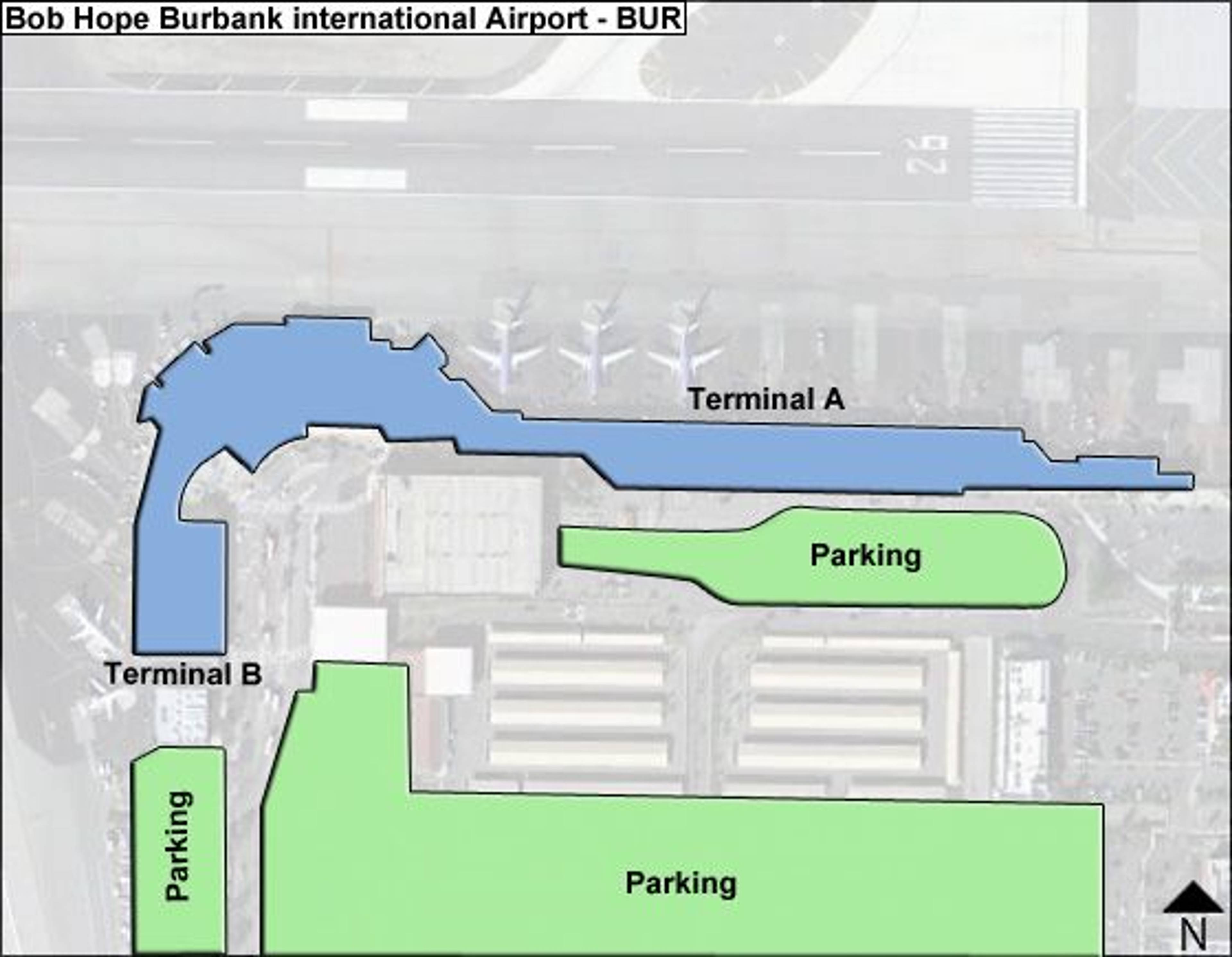 Burbank Airport Overview Map