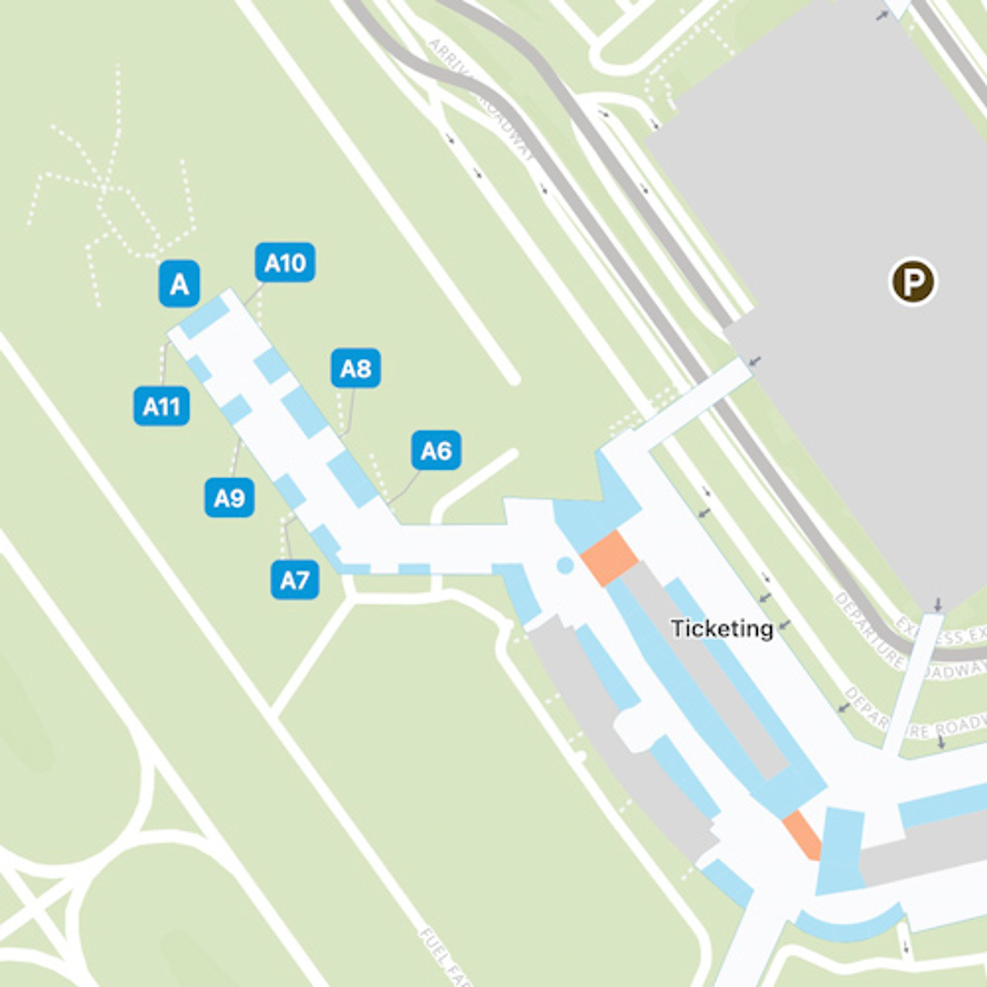 Baltimore Airport Concourse A Map