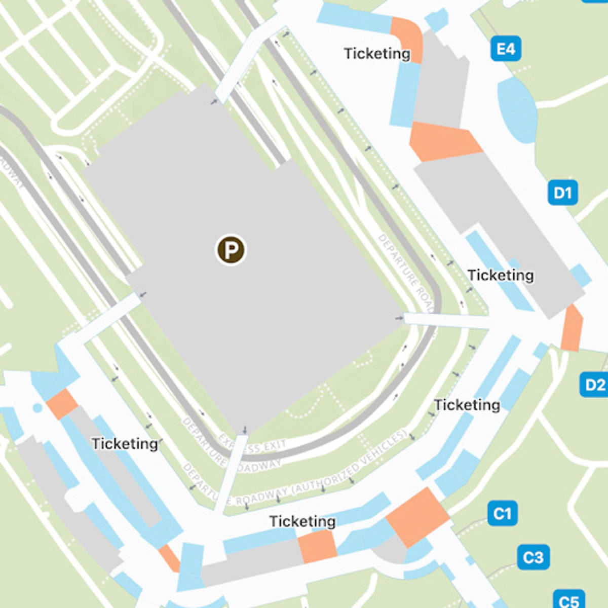 Baltimore Washington Airport BWI Concourse E Map