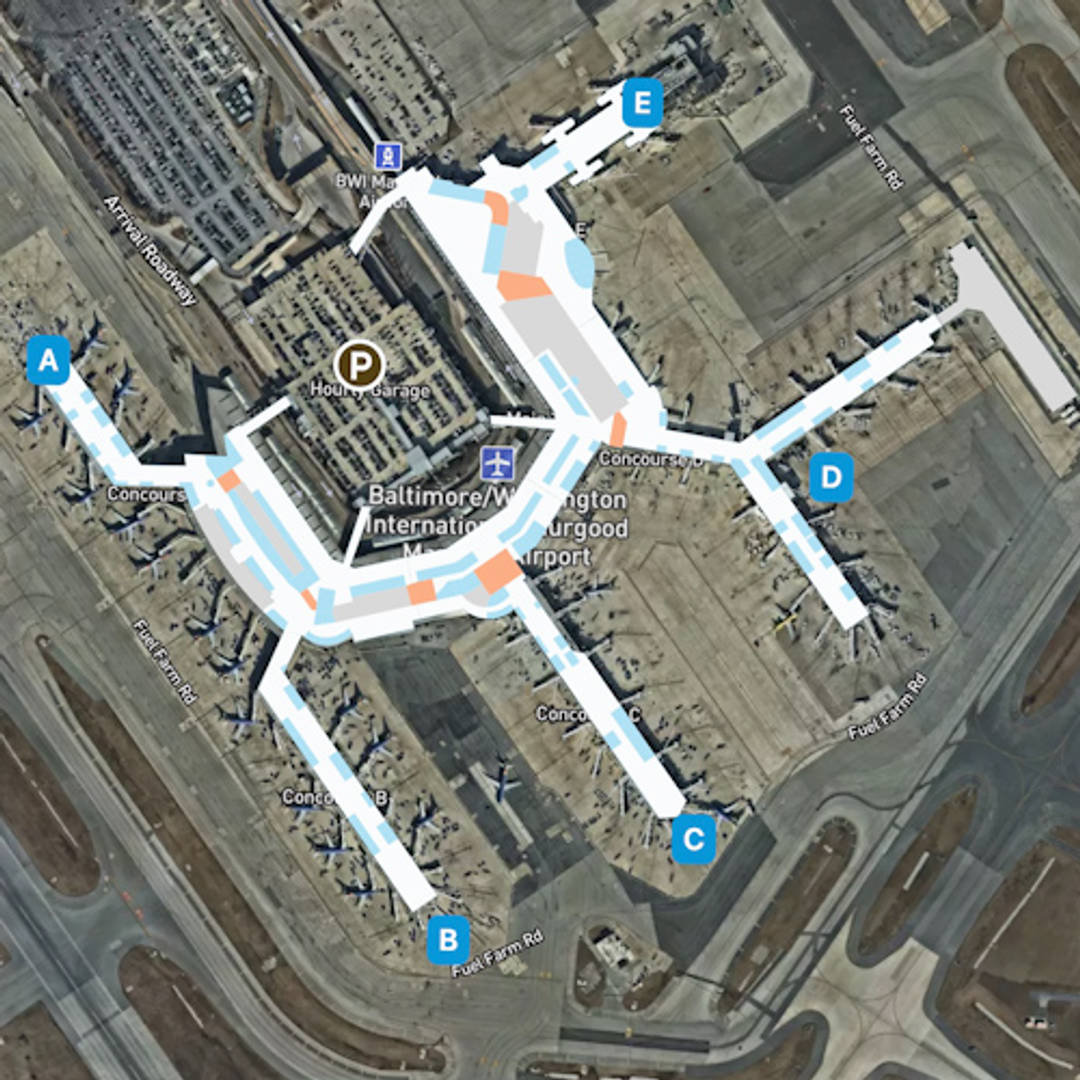 Baltimore Washington Airport Map | BWI Terminal Guide