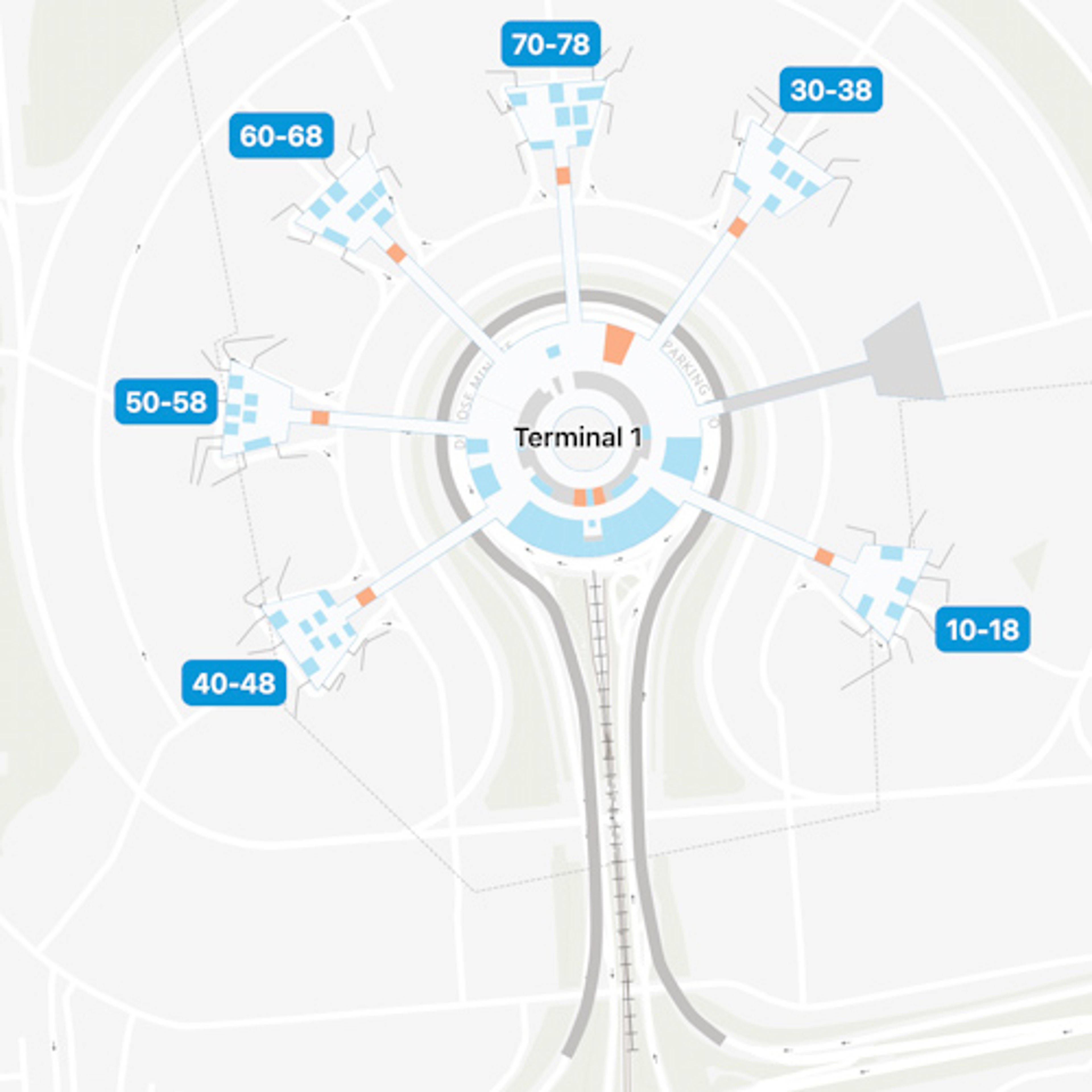 Roissy   Airport Terminal 1 Map