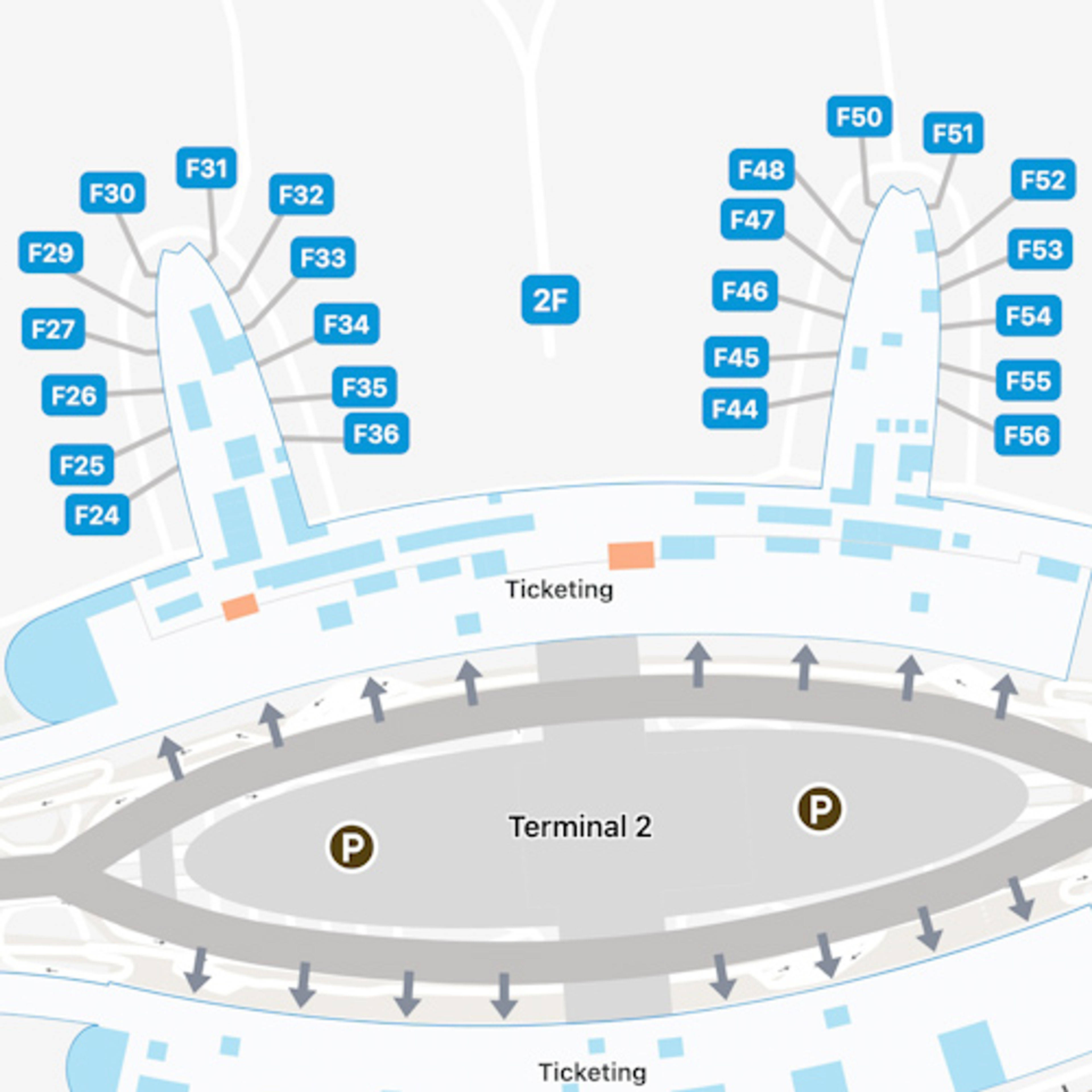 Roissy   Airport Terminal 2F Map