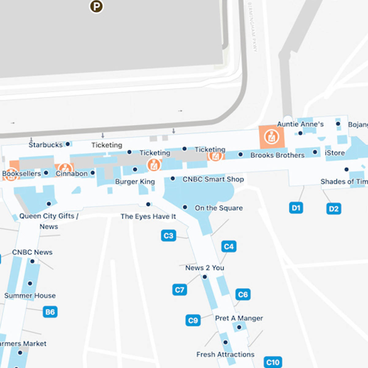 Charlotte Douglas Airport Map  CLT Terminal Guide