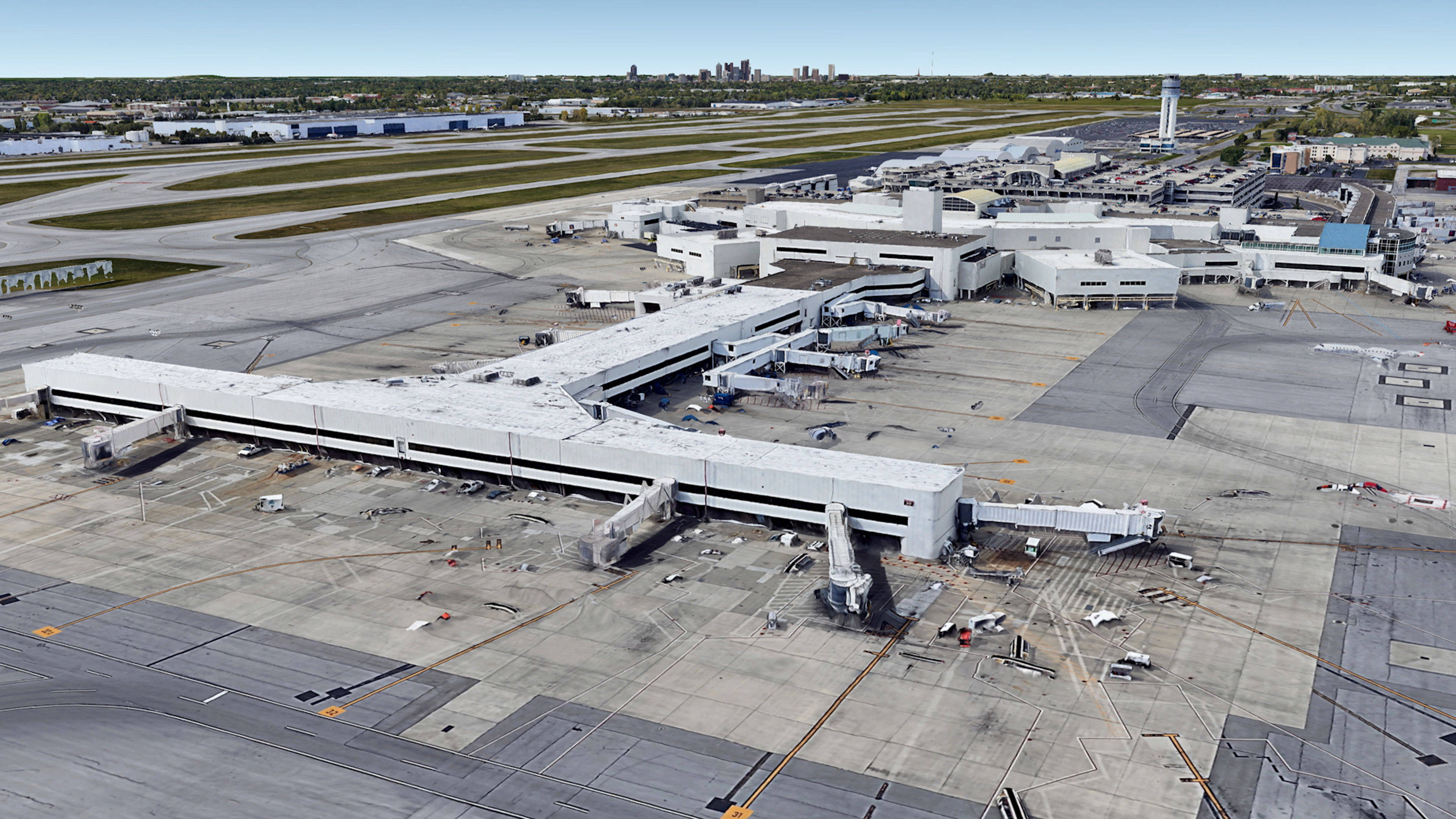 Aerial View of John Glenn Columbus Airport