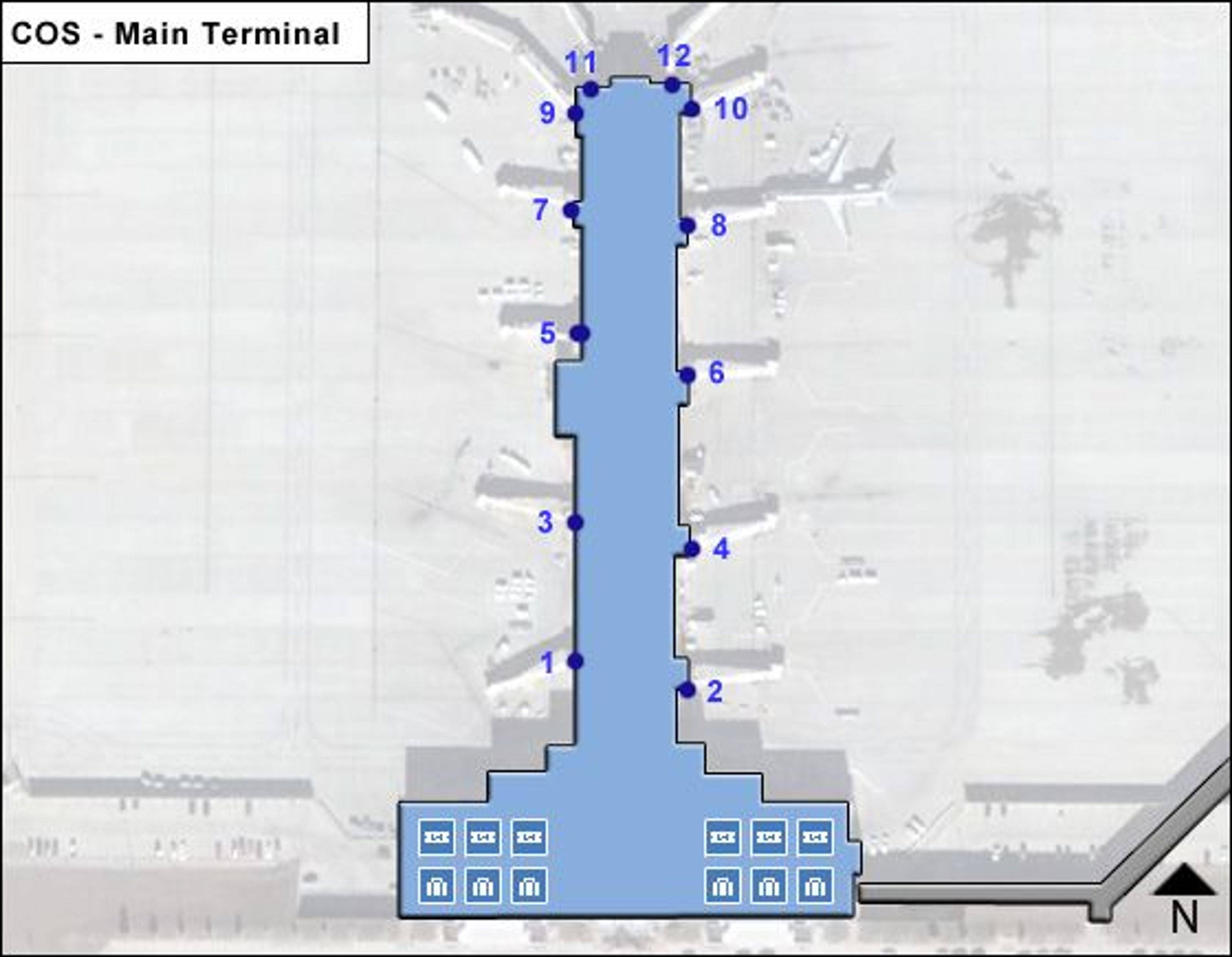 Colorado Springs Airport Main Terminal Map