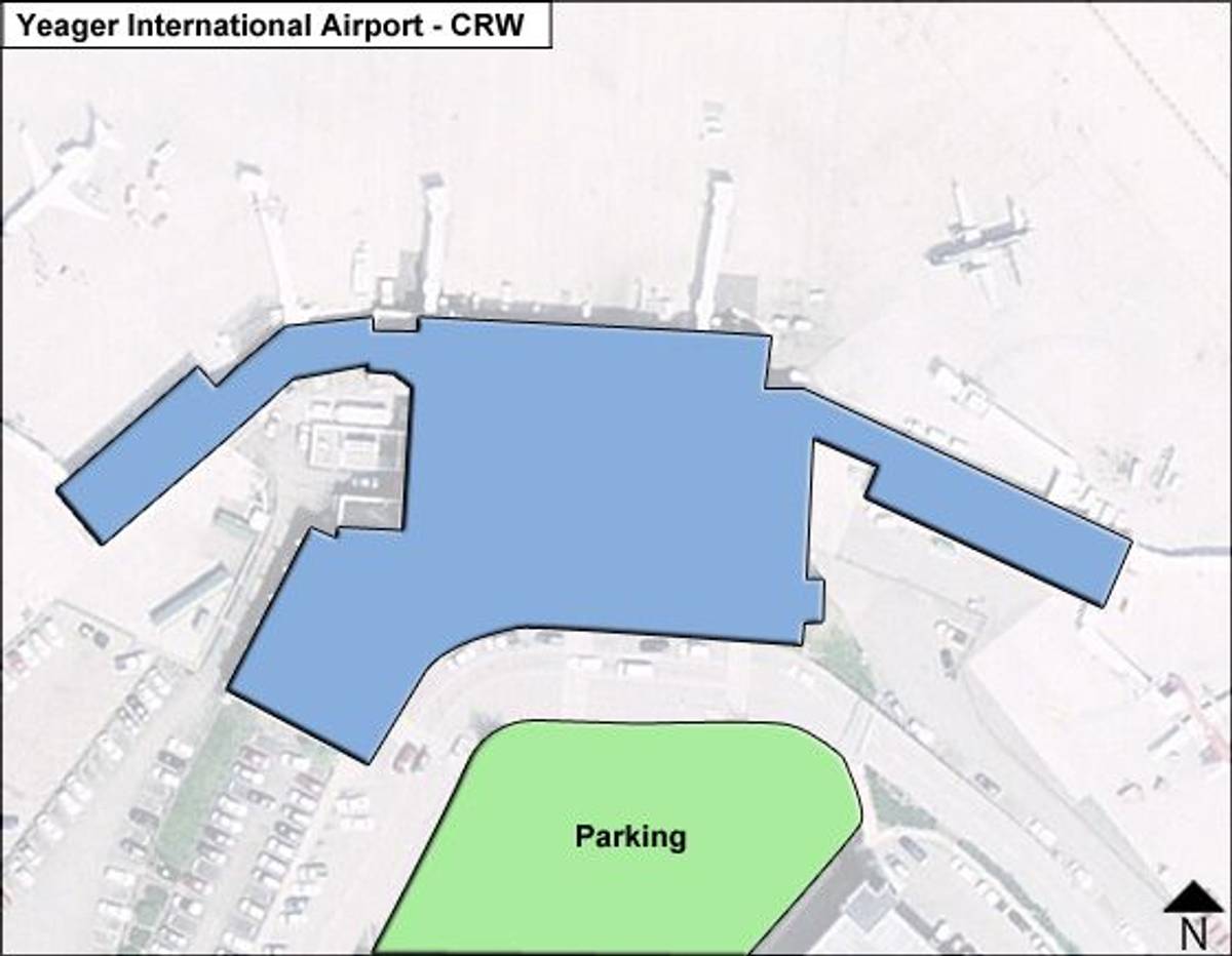 Yeager Airport Map CRW Terminal Guide