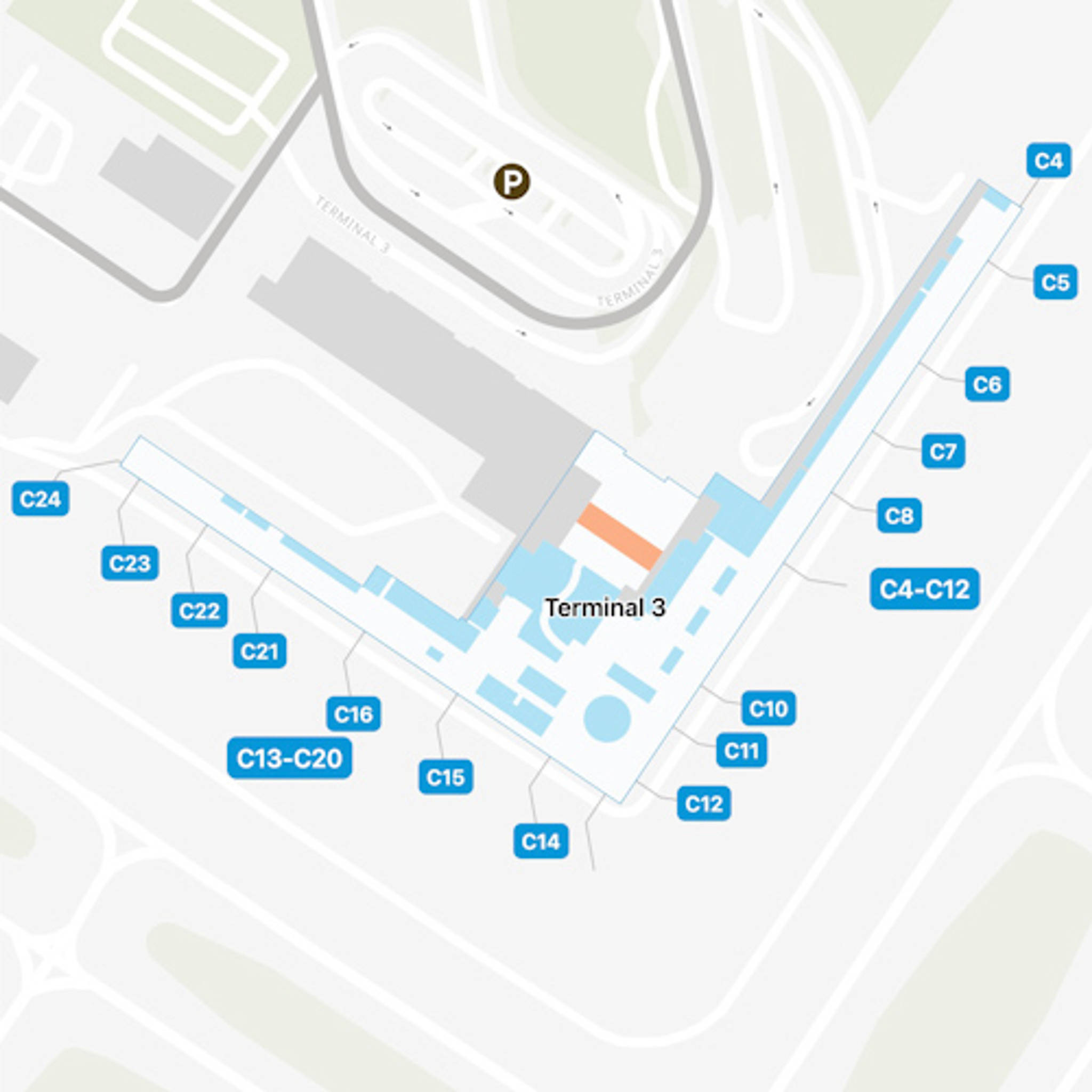 Cancun Airport CUN Terminal 3 Map