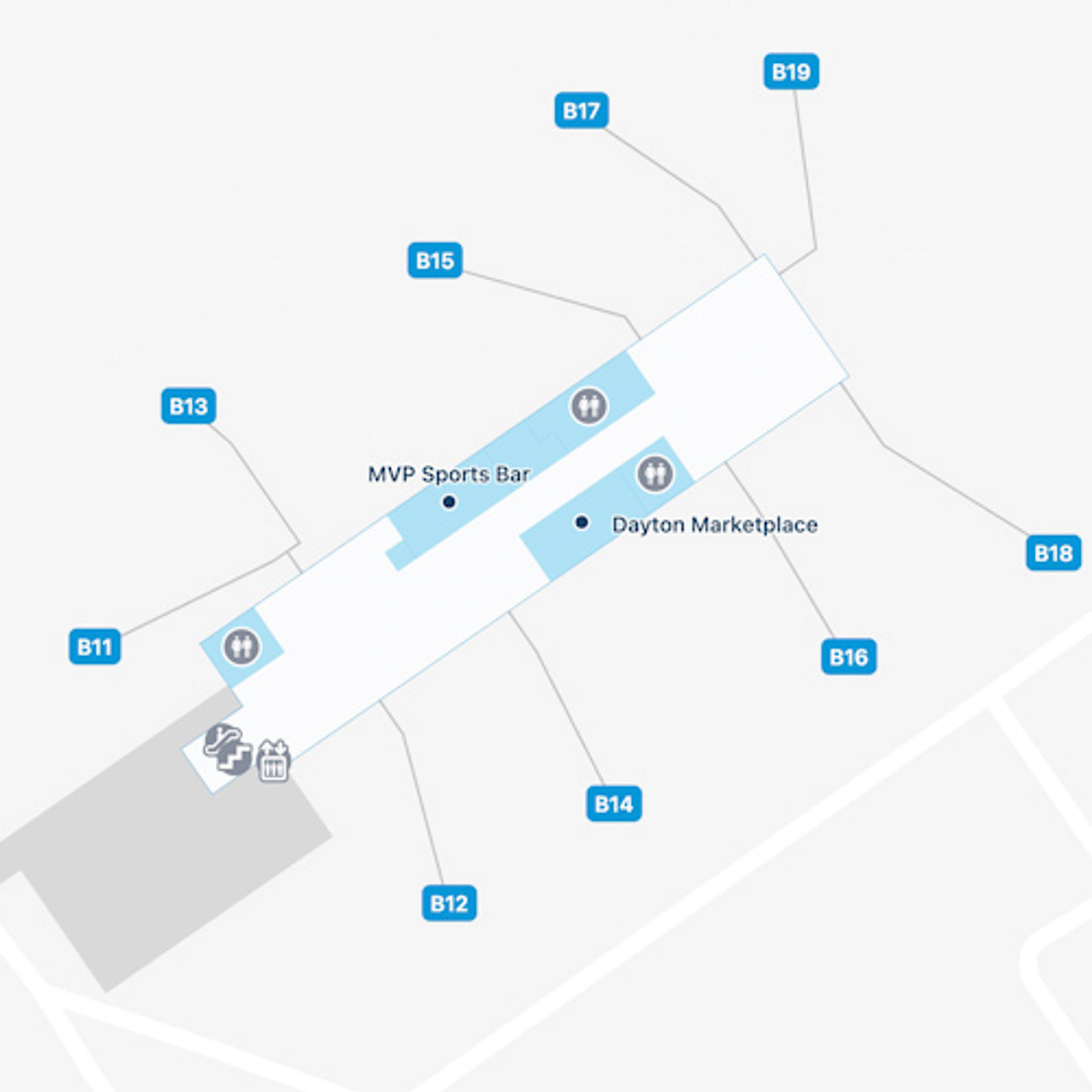 Vandalia Airport Concourse B Map
