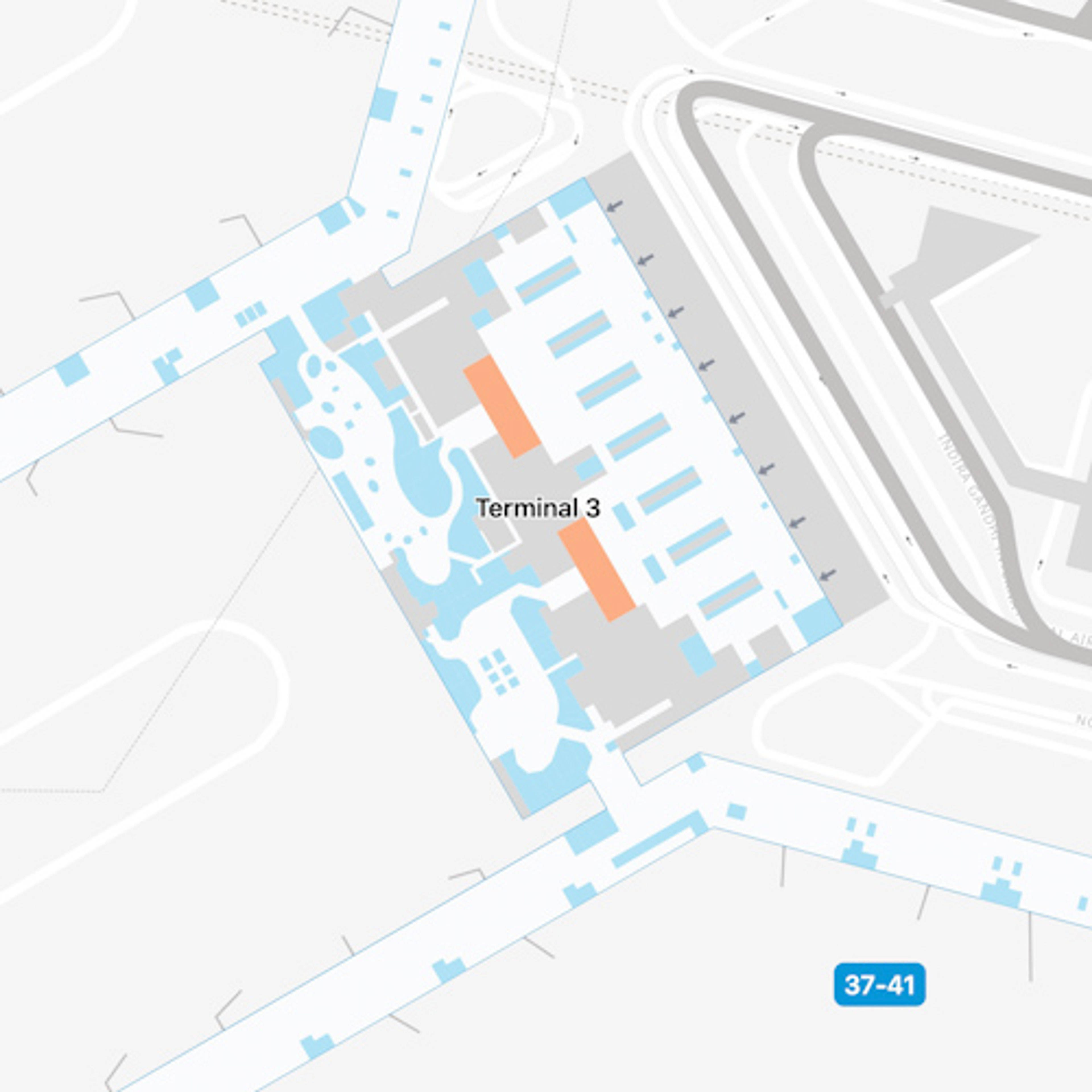 New Delhi Airport Main Terminal Map