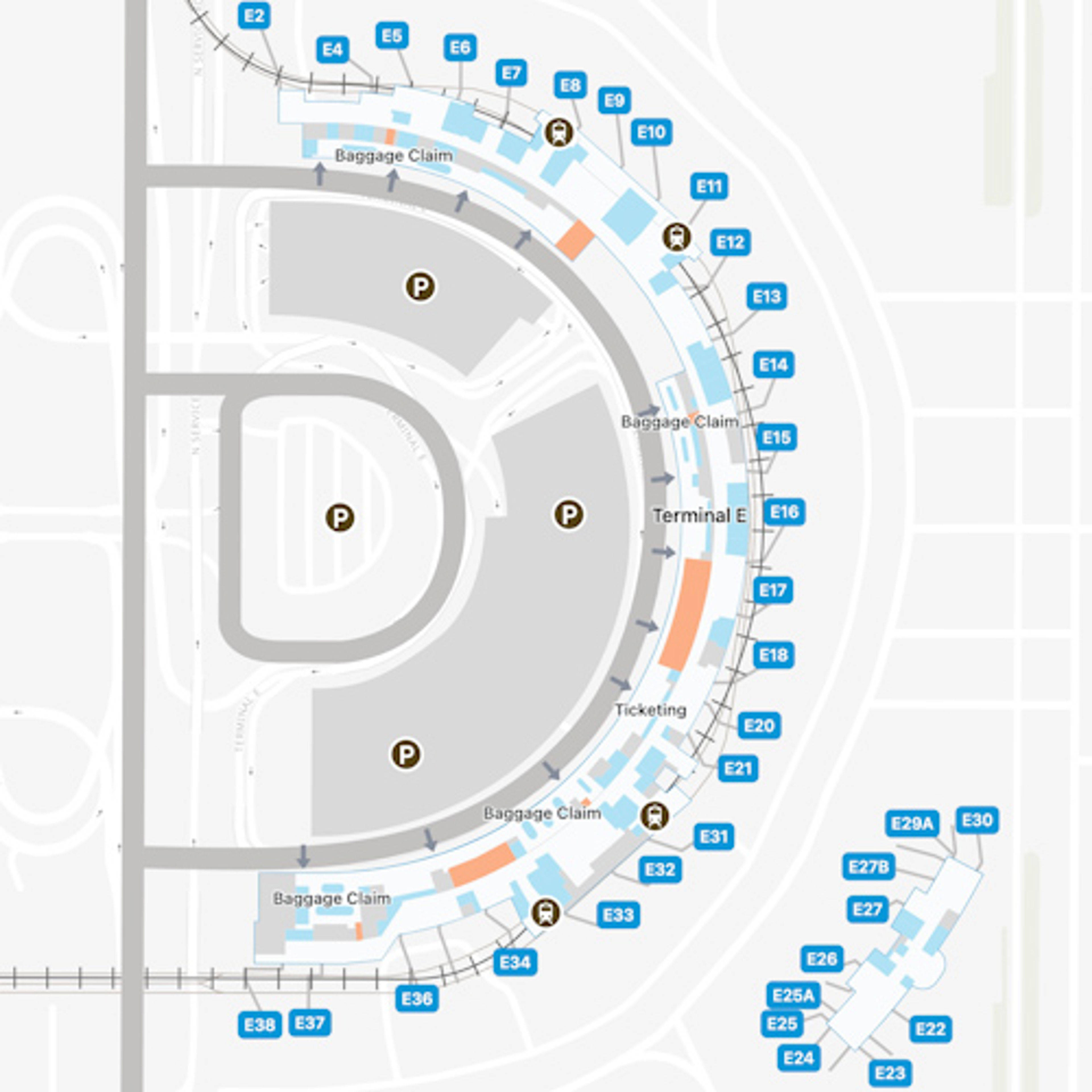 Dallas Fort Worth Airport Map DFW Terminal Guide   Dallas Fort Worth DFW Terminal E 