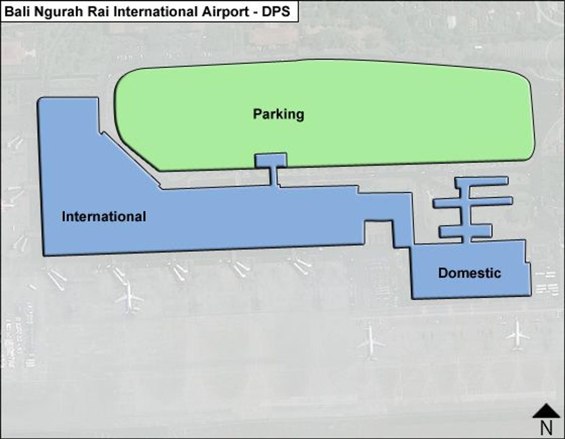 Bali Ngurah Rai Airport DPS Domestic Terminal Map