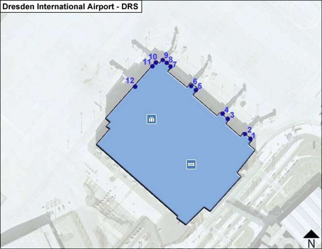 Dresden Airport DRS Main Terminal Map