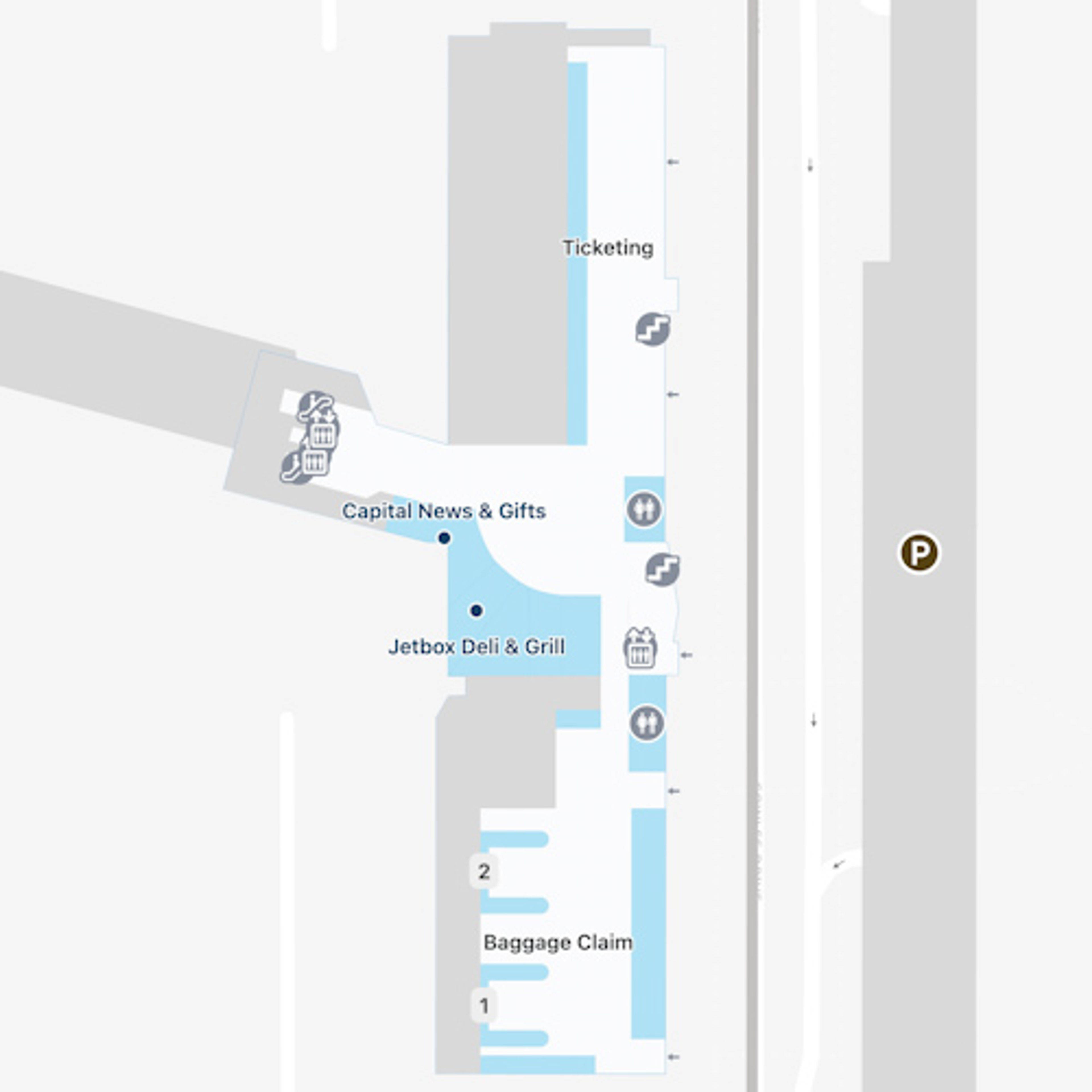 Des Moines Airport Map 