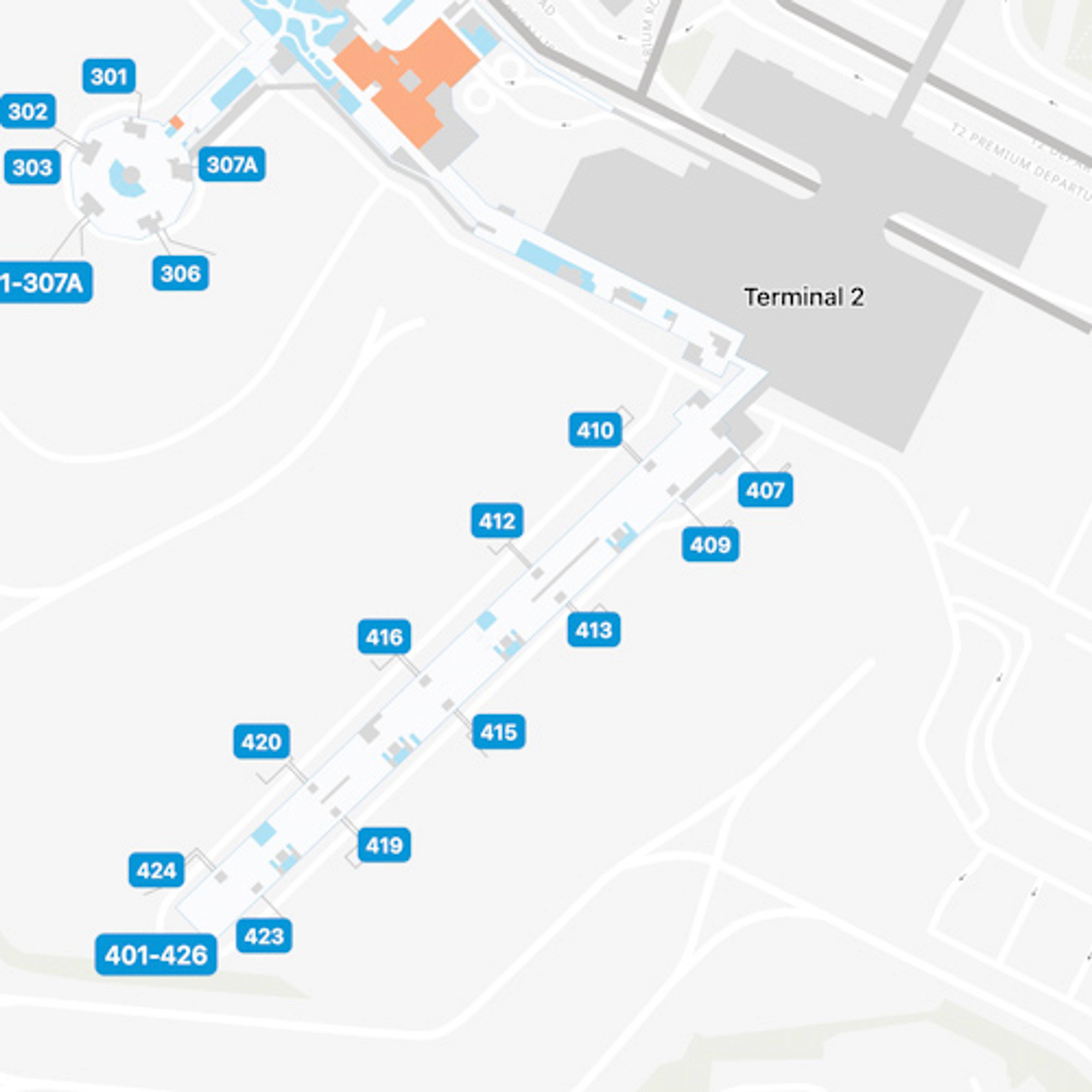 Fingal, Dublin County Airport Terminal 2 Map