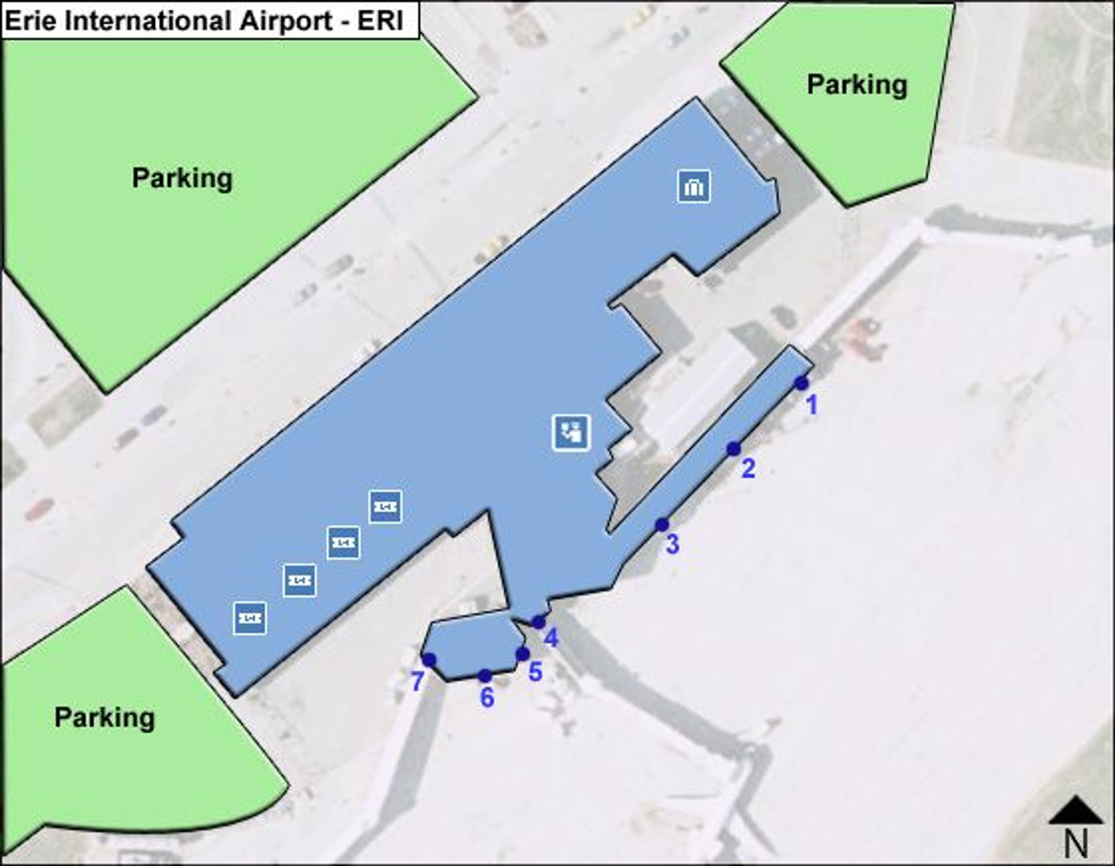 Erie Airport Overview Map