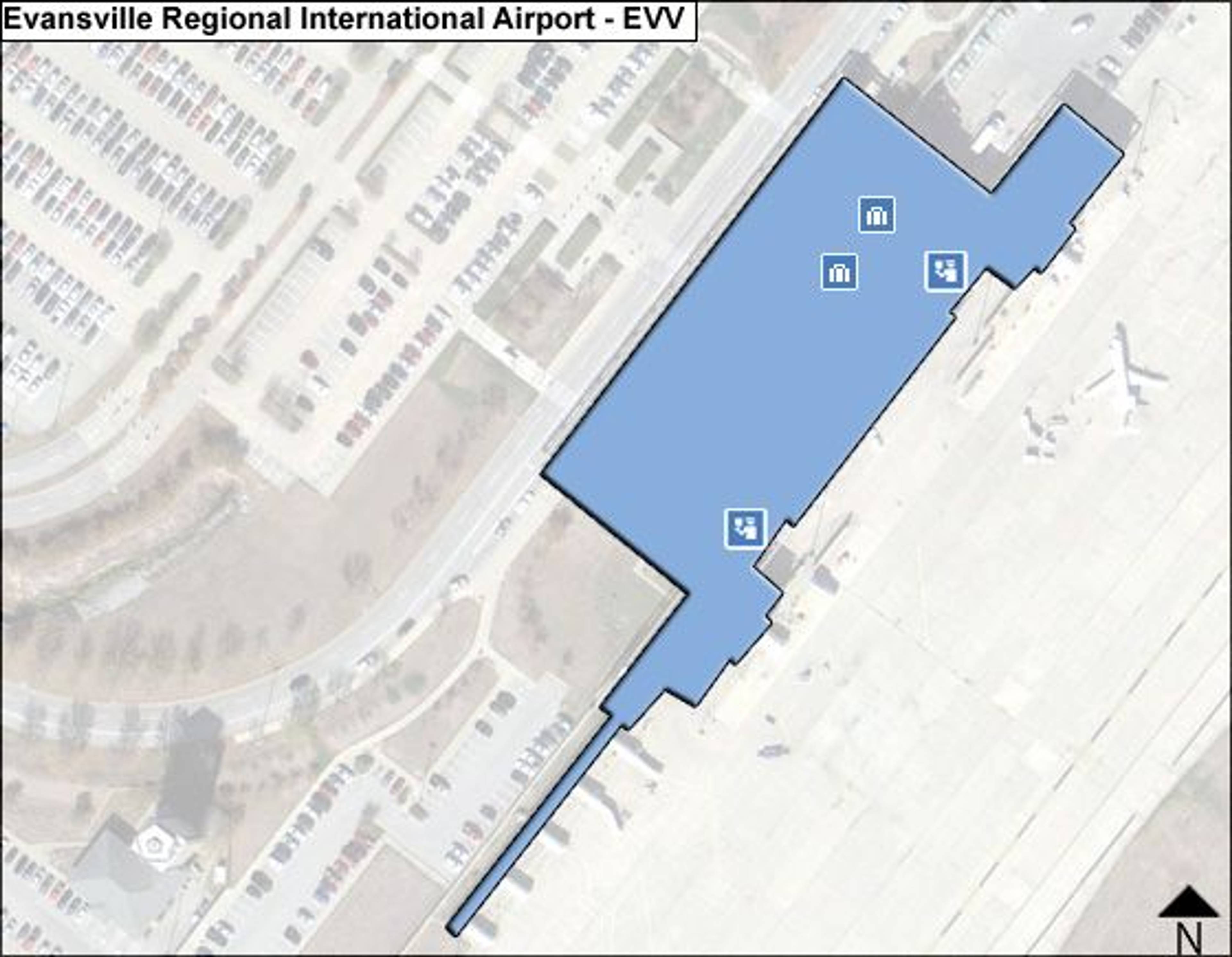 Evansville Airport Overview Map