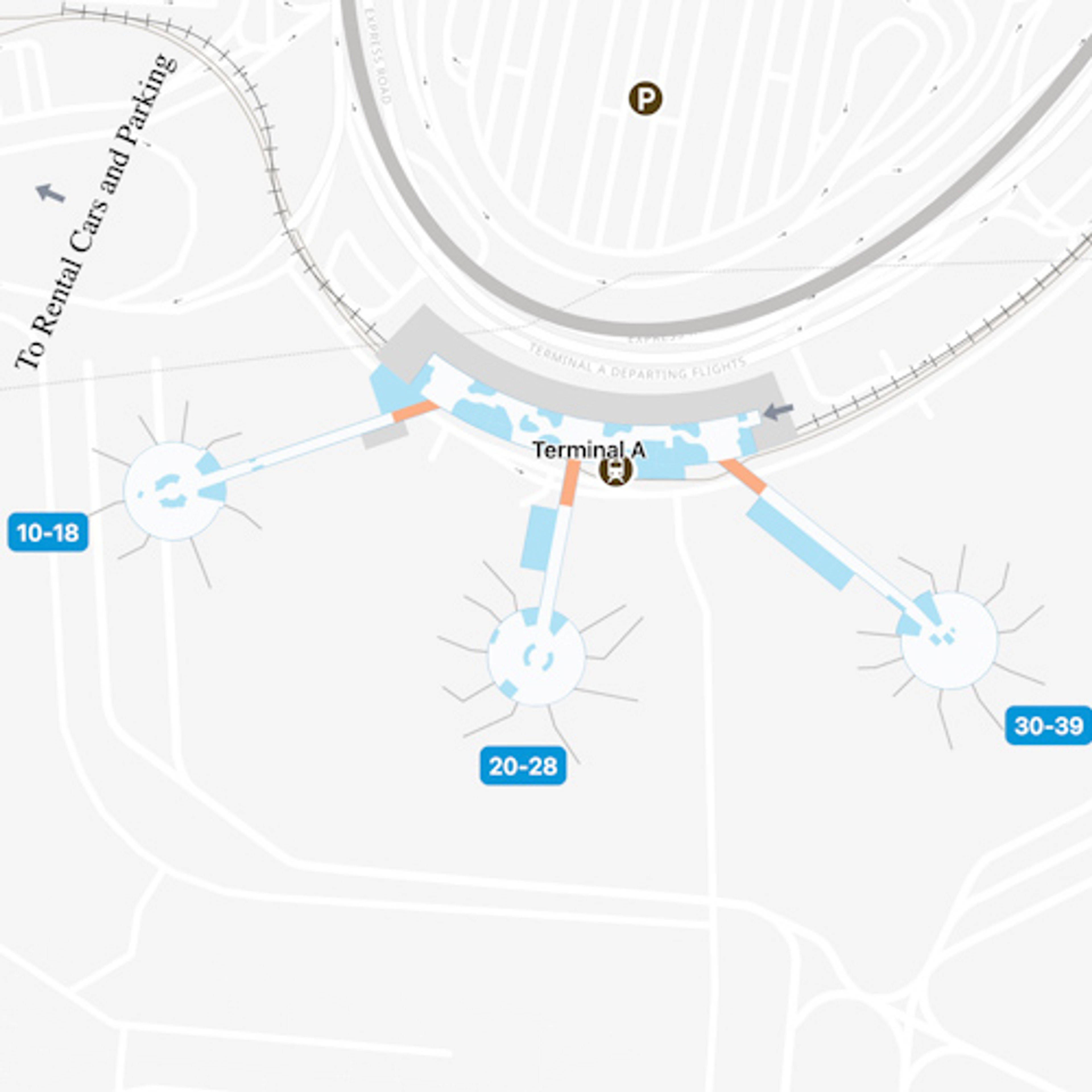 Newark Liberty Airport EWR Terminal B Map