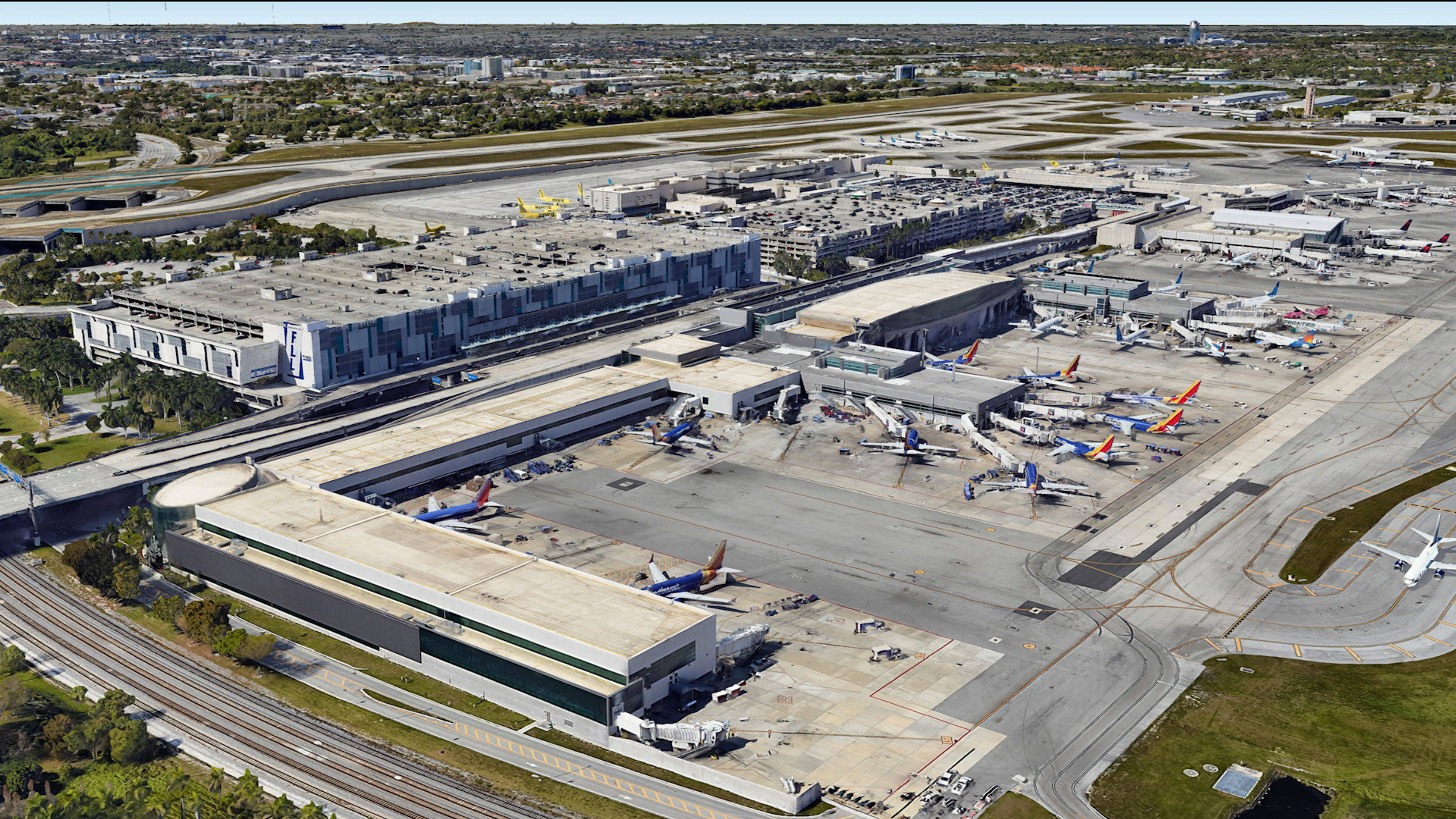 Aerial View of Fort Lauderdale Hollywood Airport