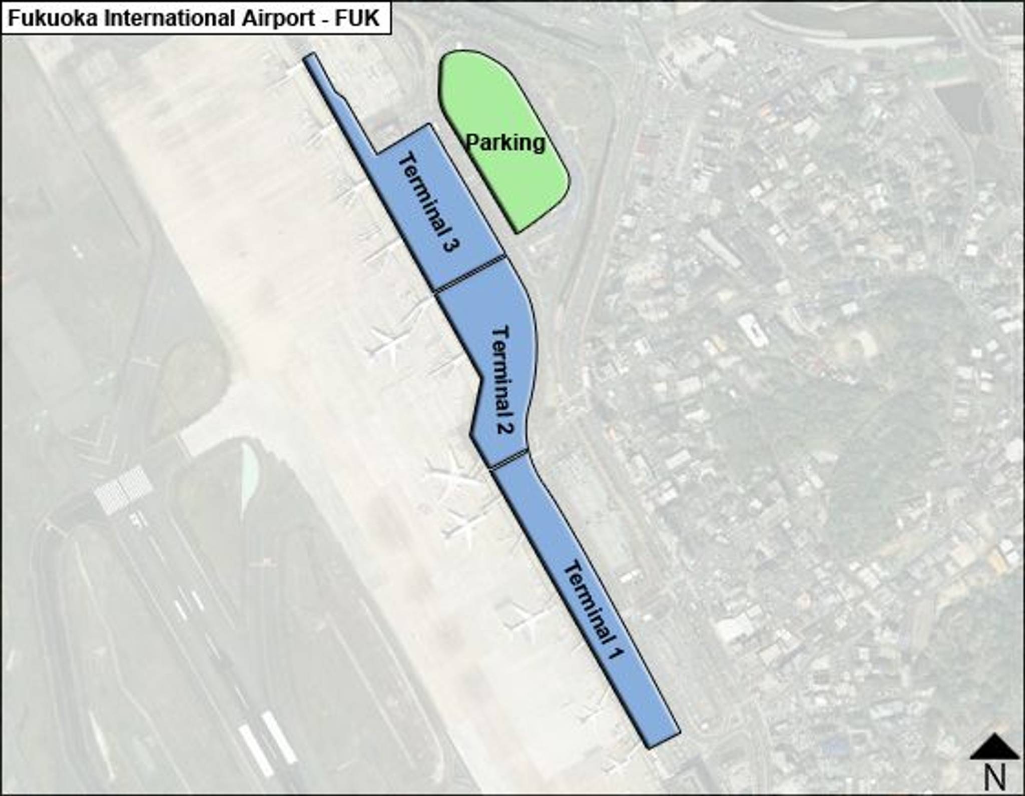 Fukuoka Airport FUK Terminal 1 Map