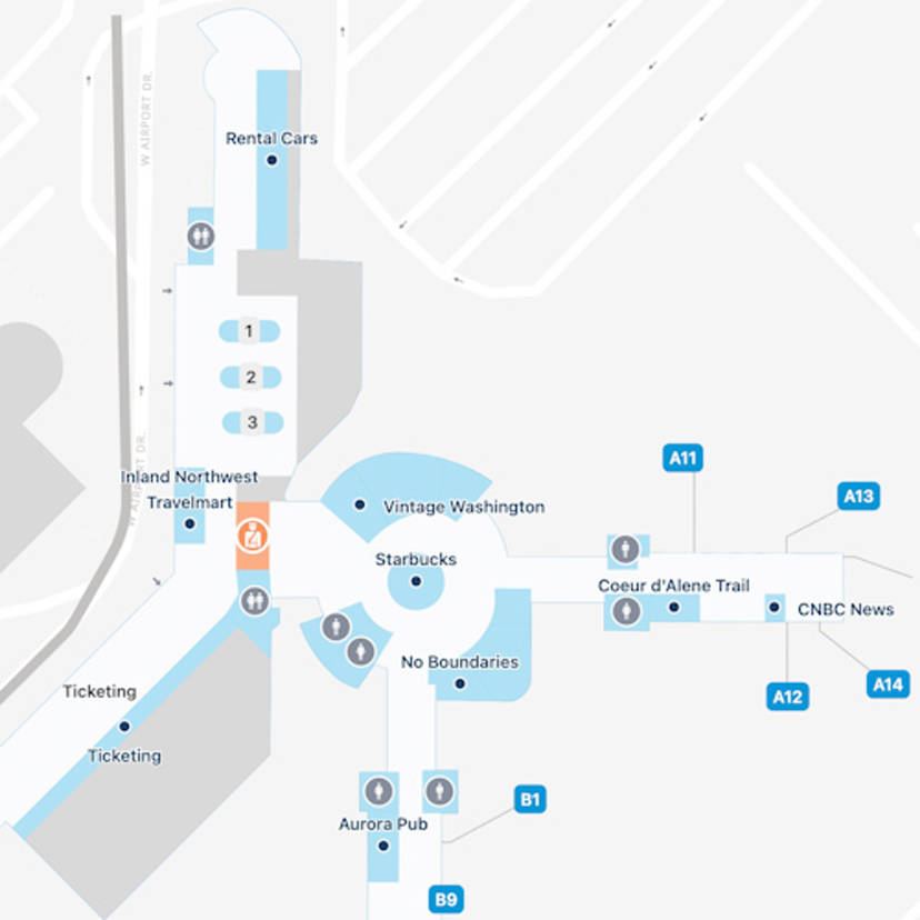 Spokane Airport Map | GEG Terminal Guide