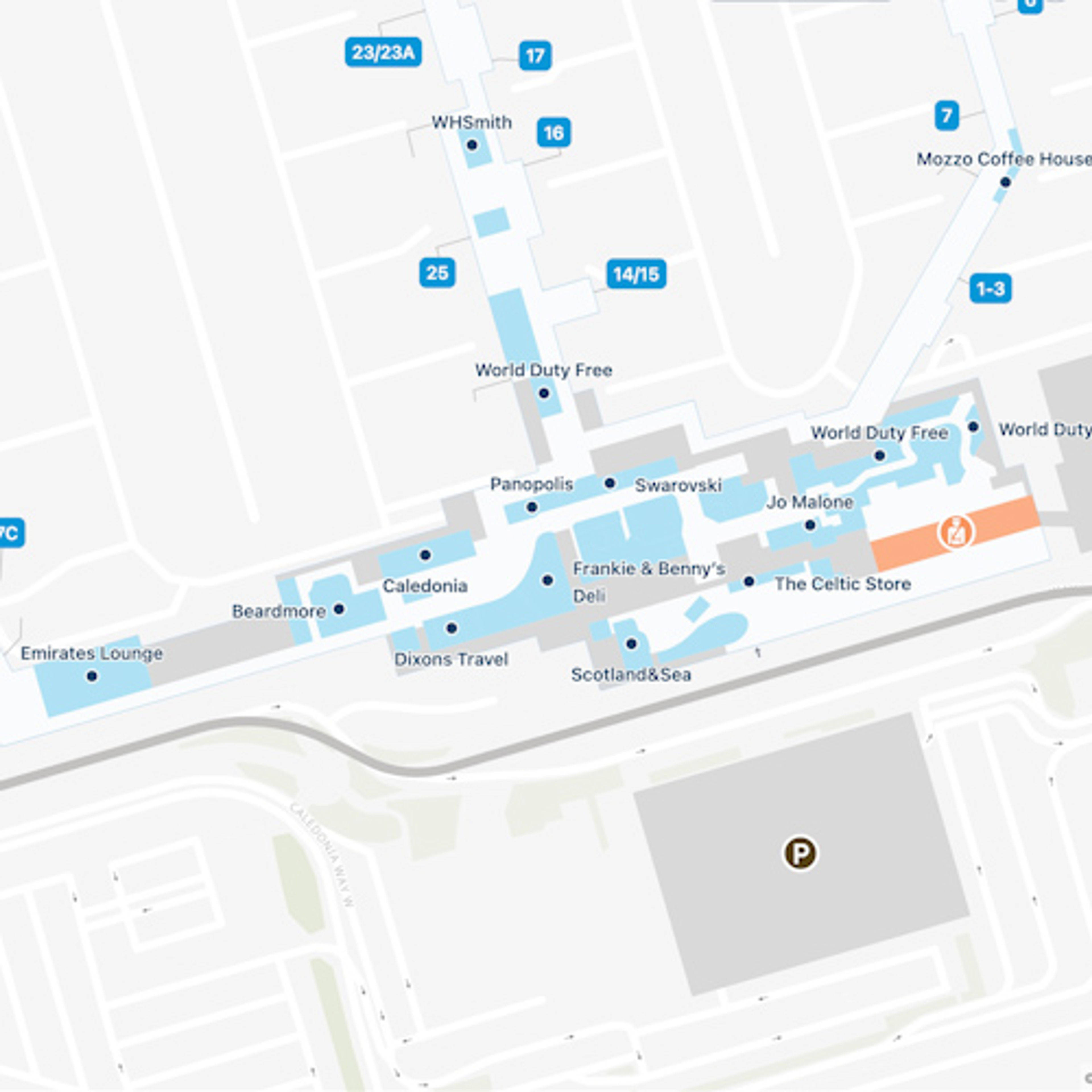 Glasgow Airport Map GLA Terminal Guide   Glasgow GLA Main Terminal 