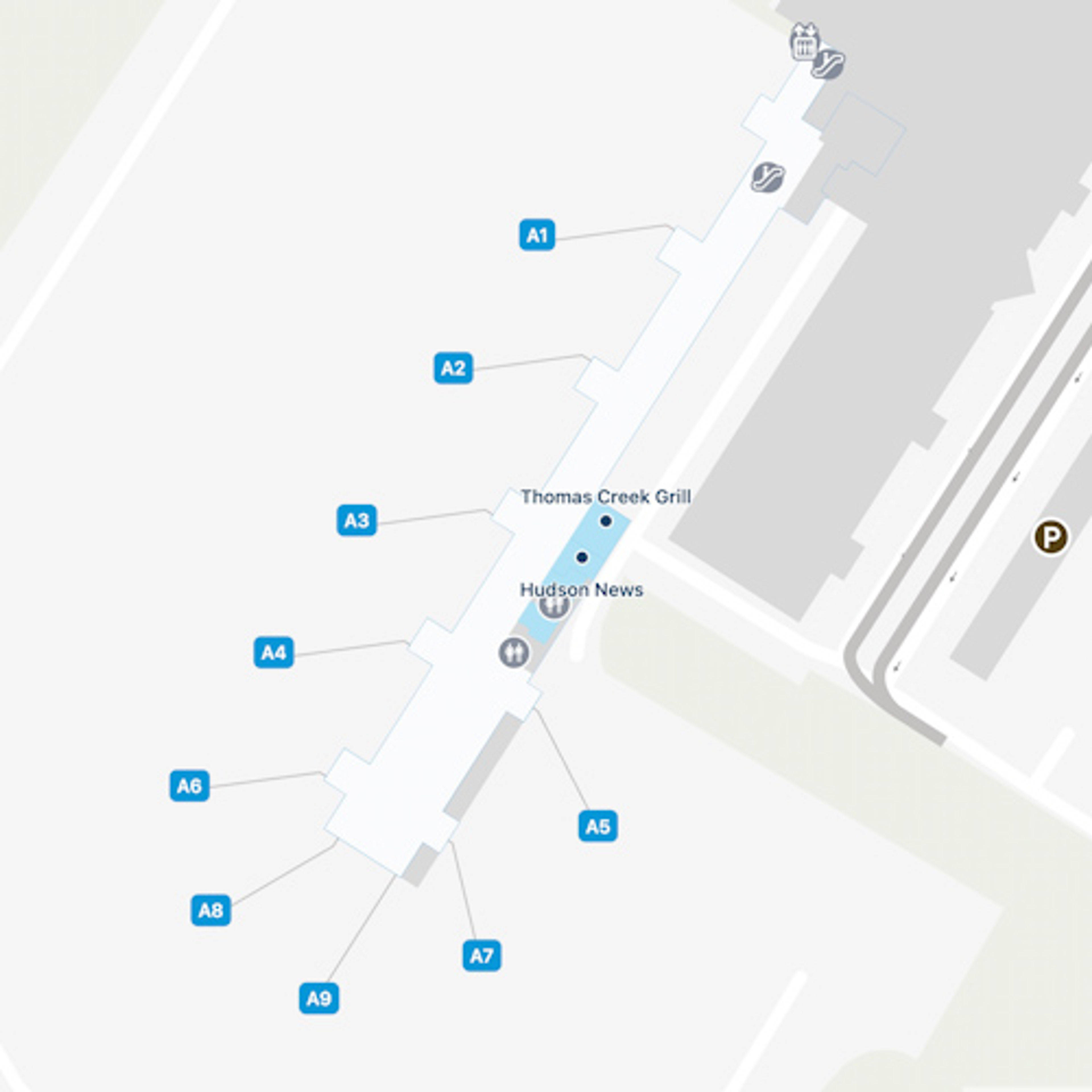 Greer Airport Concourse A Map