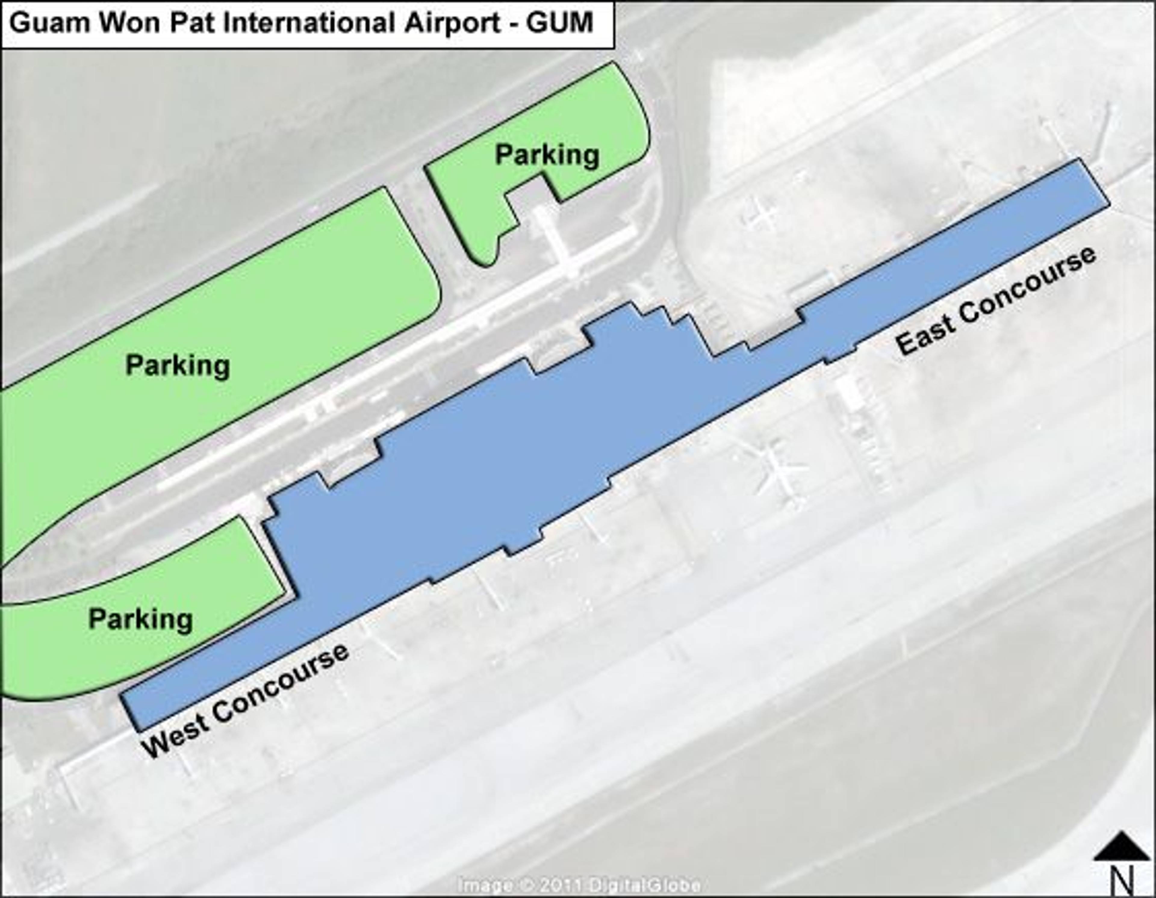 Guam Won Pat Airport Gum Main Terminal Map