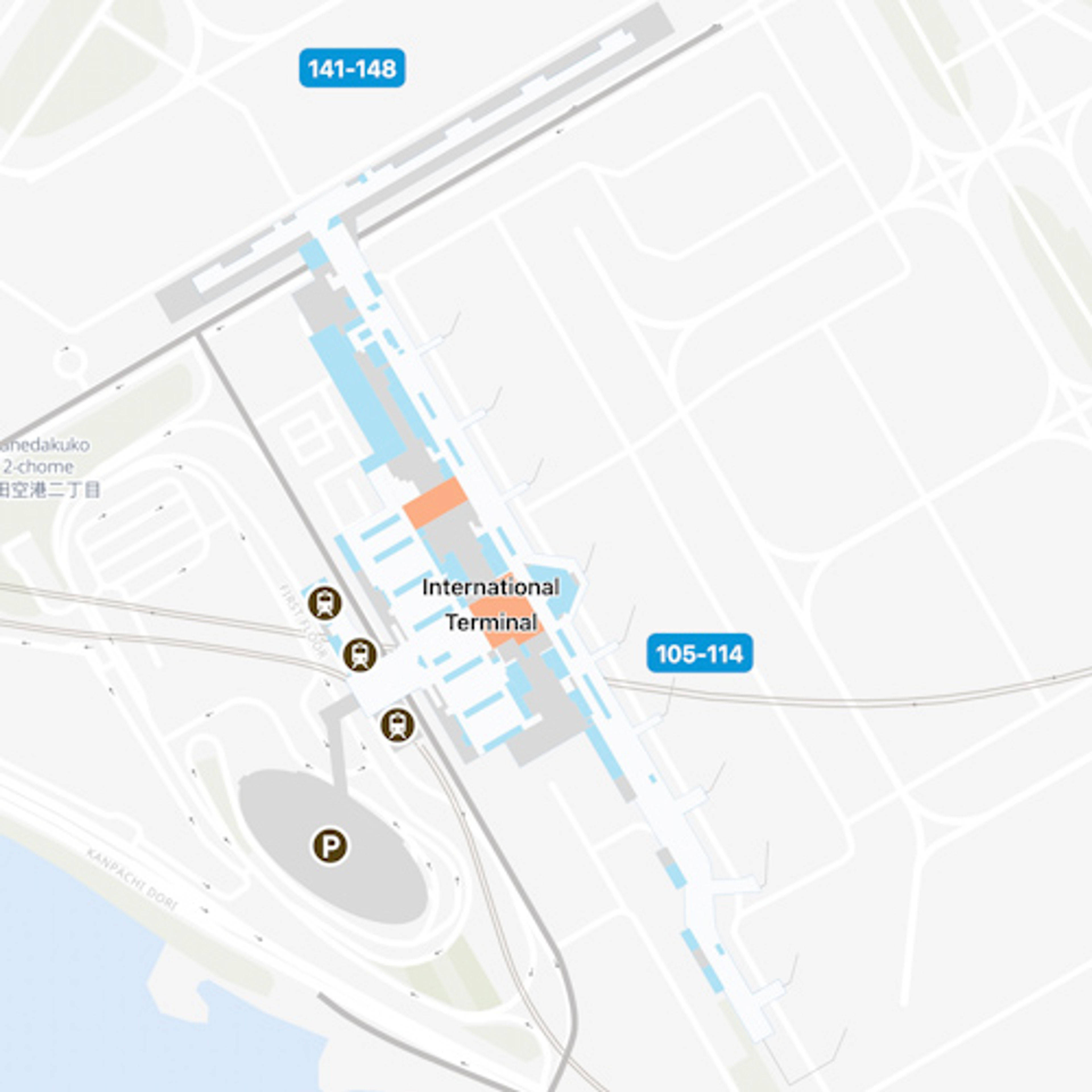 Ota, Tokyo Airport Intl Terminal Map