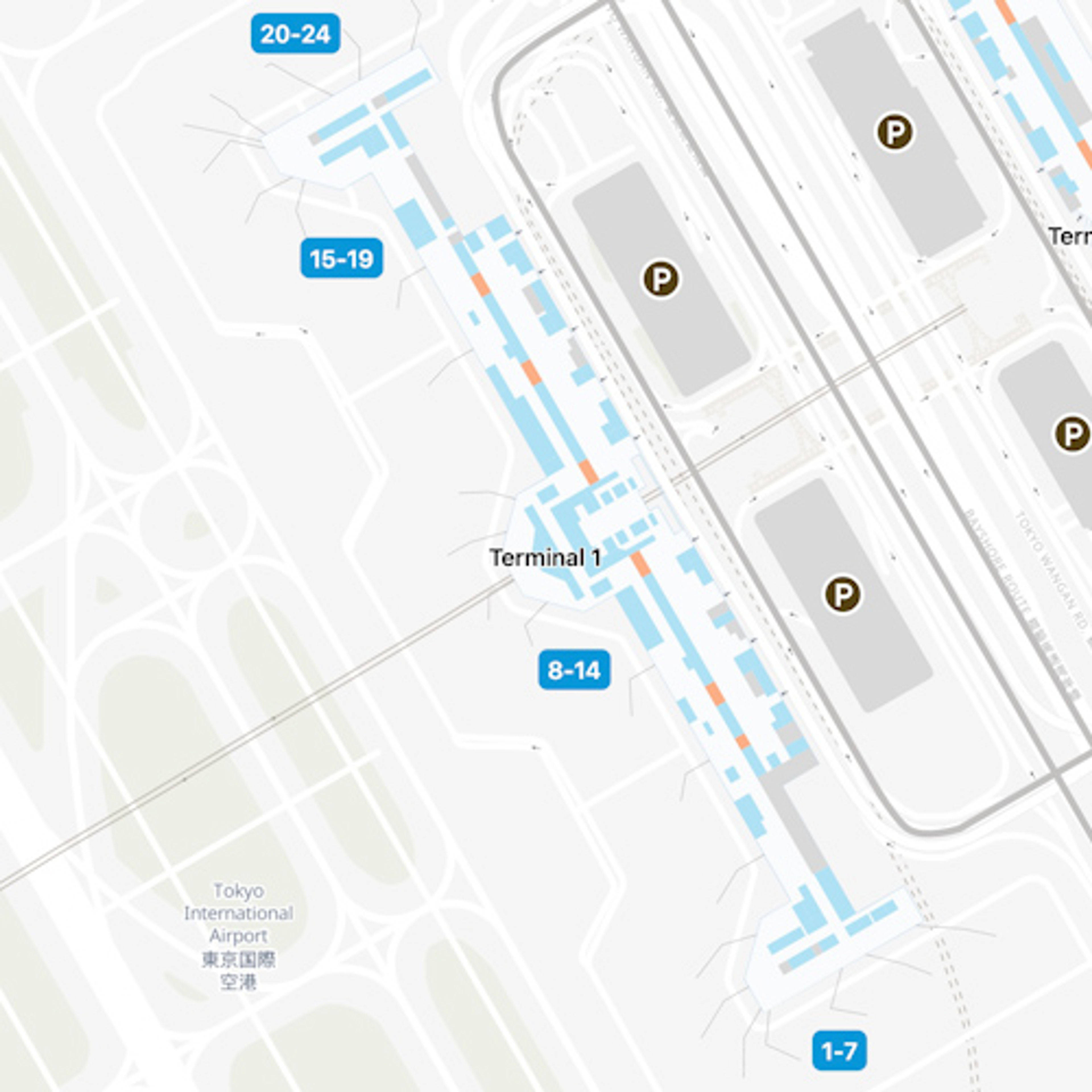 Ota, Tokyo Airport Terminal 1 Map