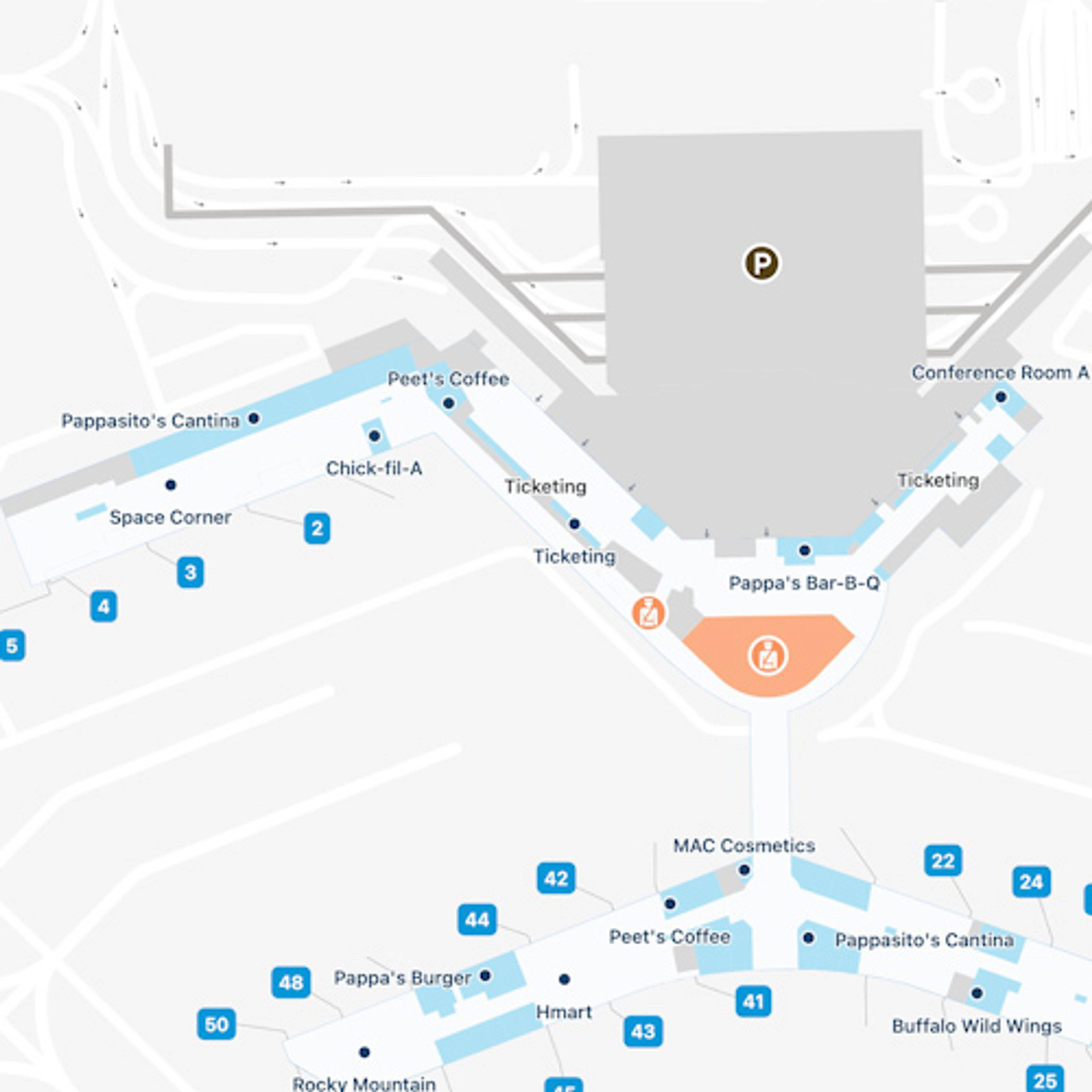Houston Airport Main Terminal Map