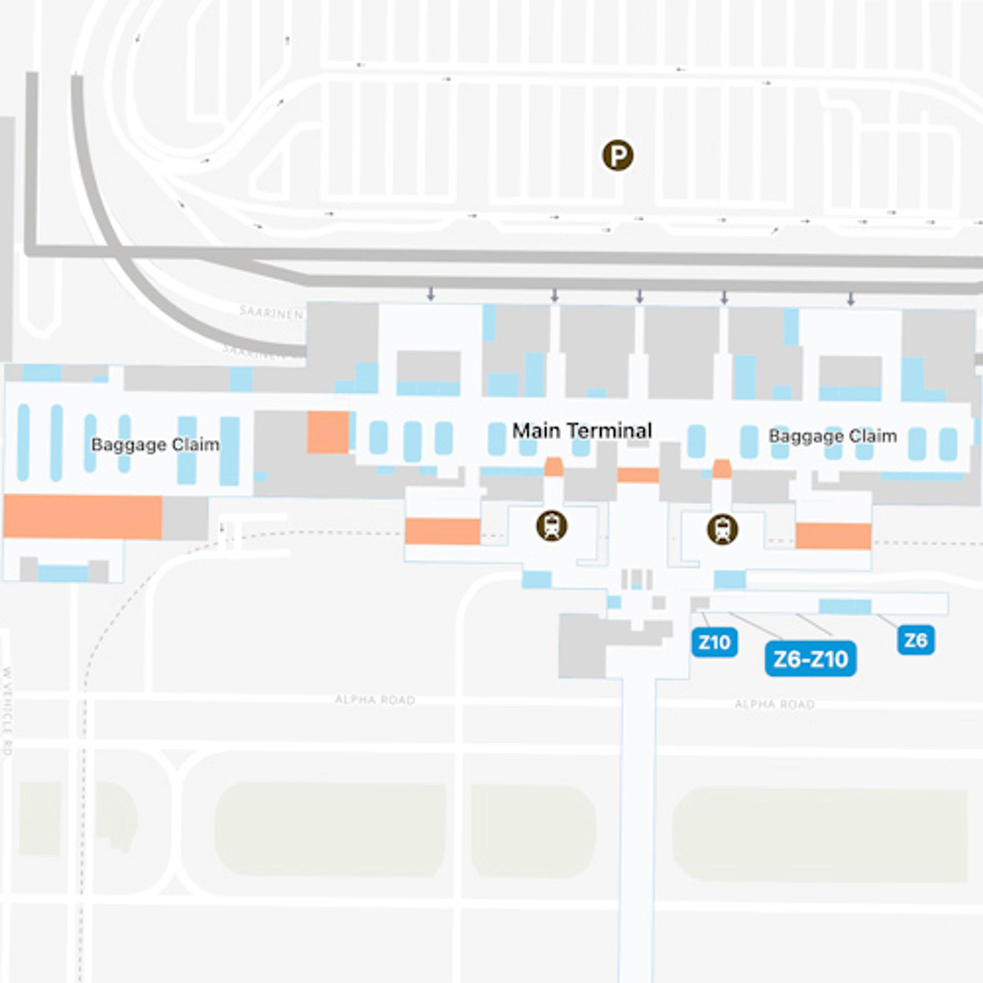 Washington Dulles Airport IAD Concourse B Map   Washington Dulles IAD Main Terminal 