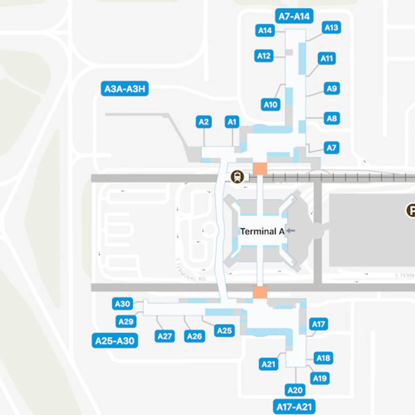 Houston Intercontinental Airport Map  IAH Terminal Guide